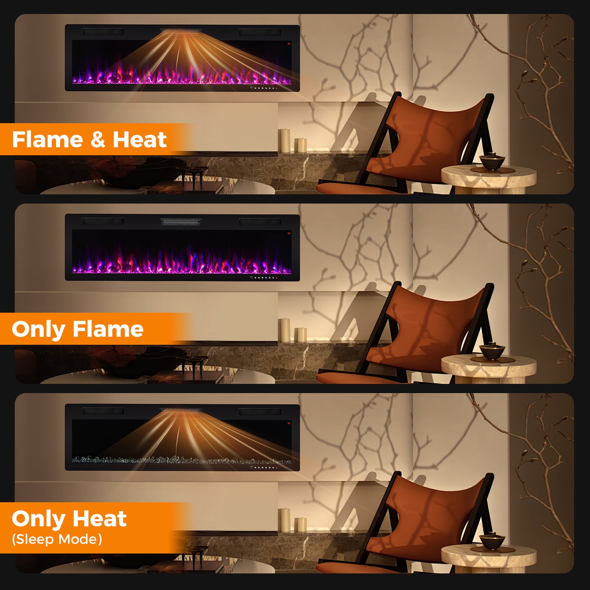 Dimakai DK-FP10165 Electric-Fireplaces - View #6