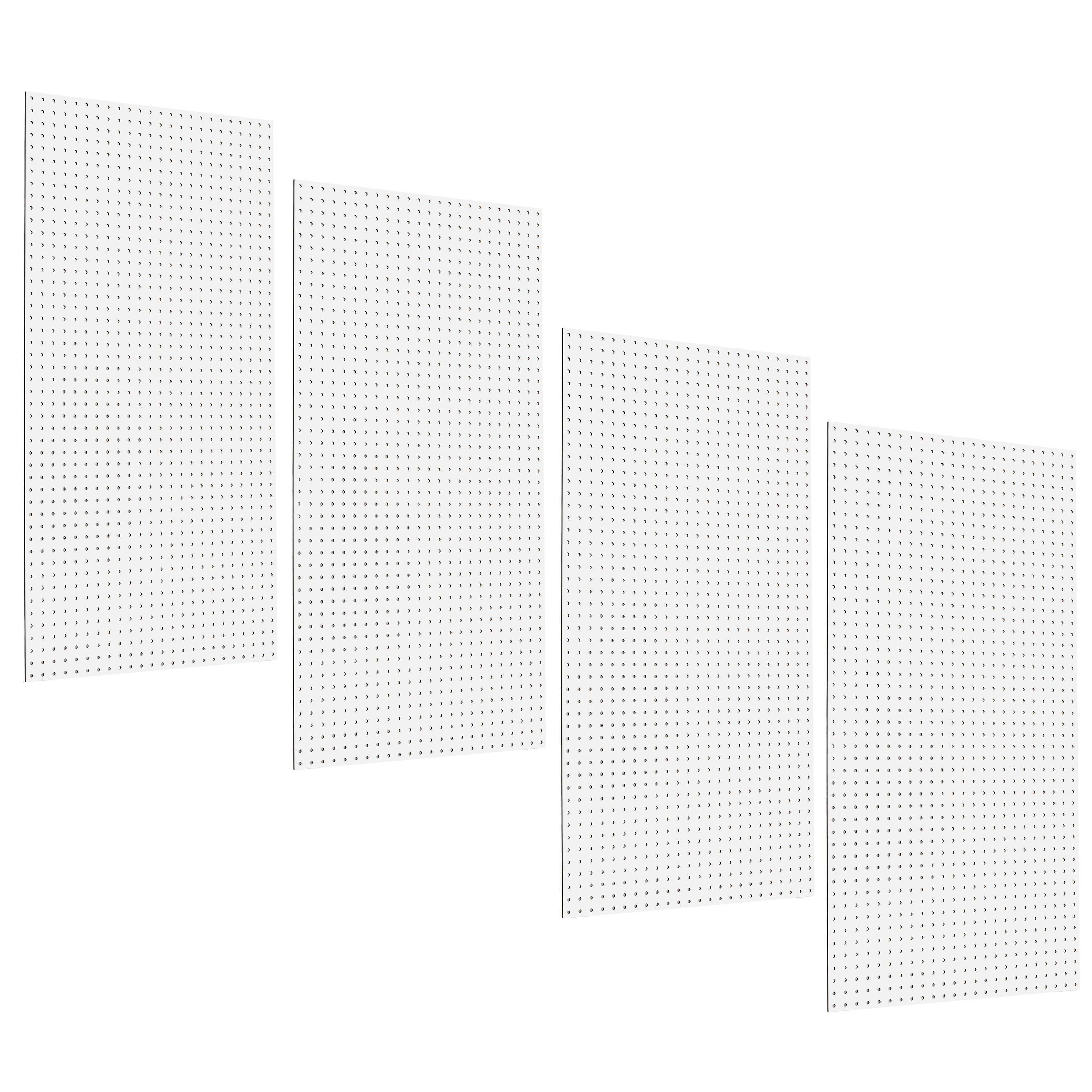 Triton Products 4-Piece Hardboard Pegboard in White (24-in W x 48-in H ...