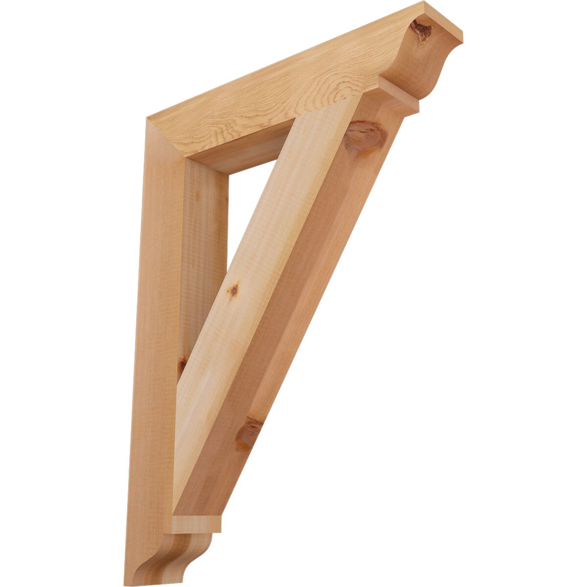 Ekena Millwork BKT04X22X30TRA01SWR Traditional traditional smooth 3-1/2-in x 22-in x 30-in Western red cedar Brown Wood Standard bracket