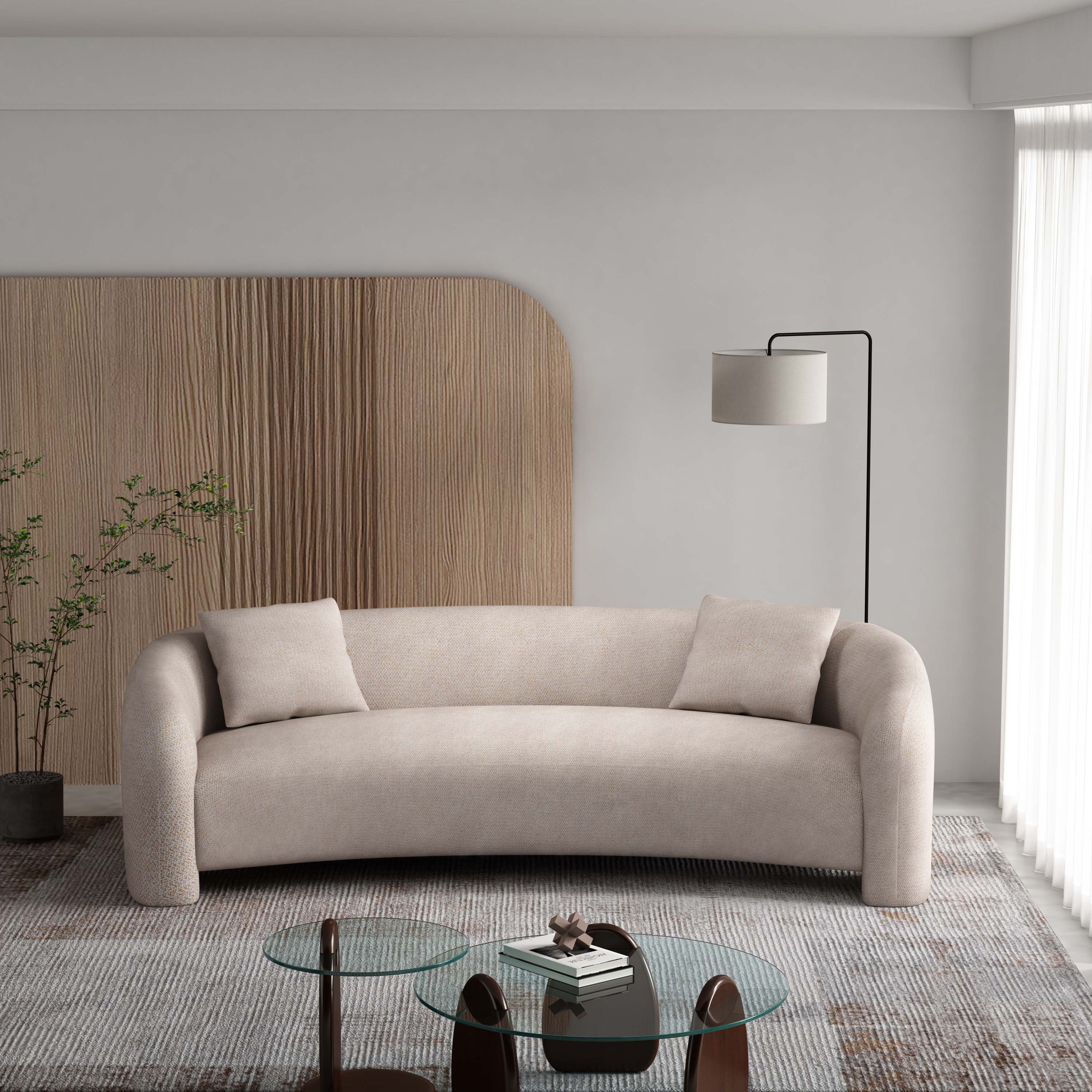 Manhattan Comfort SF017-GD 103.5-in Glam Gold Dust Twill Sofa