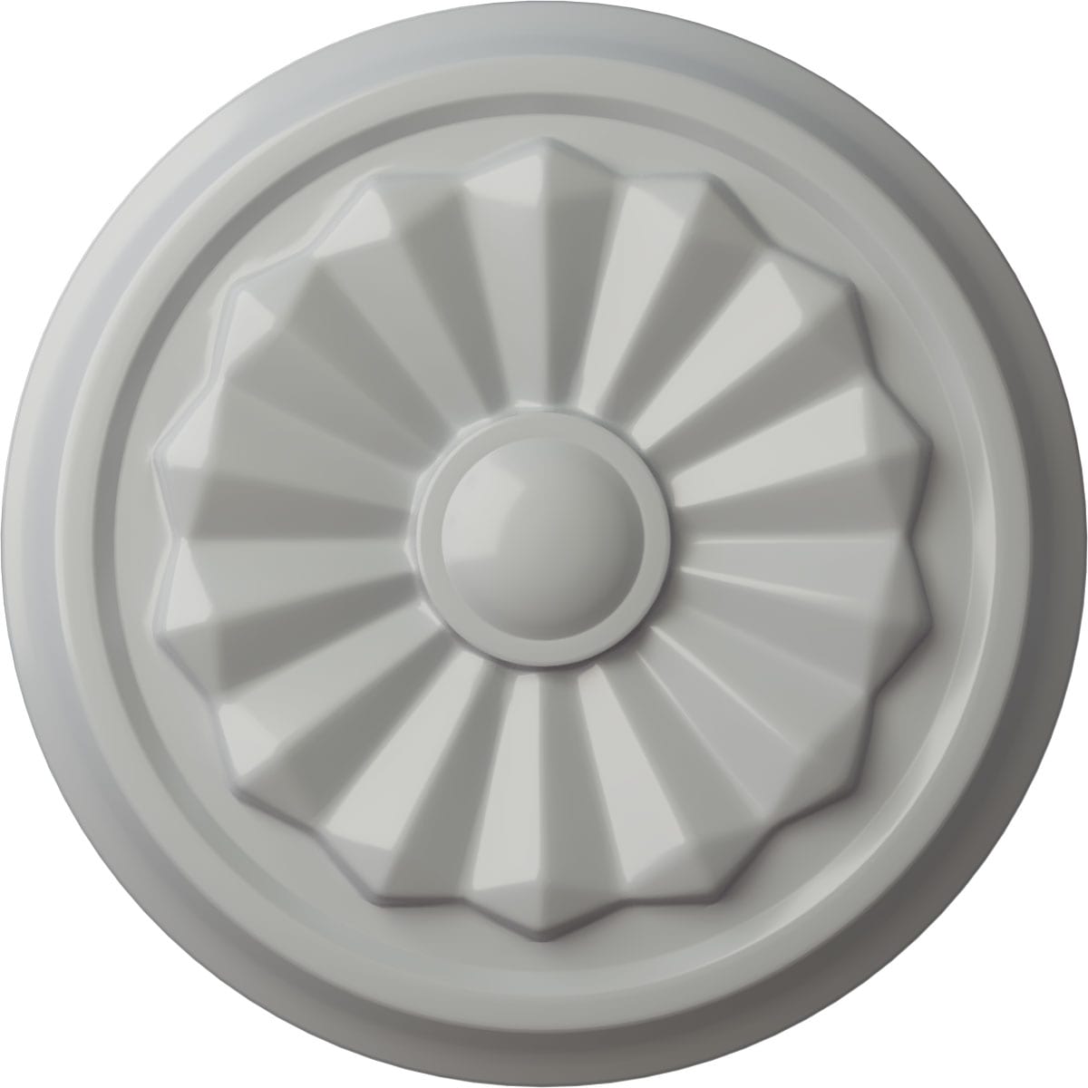 Ekena Millwork CM07OLFRF Olivia 7.875-in W x 7.875-in L Painted Frost Polyurethane Whole Ceiling Medallion