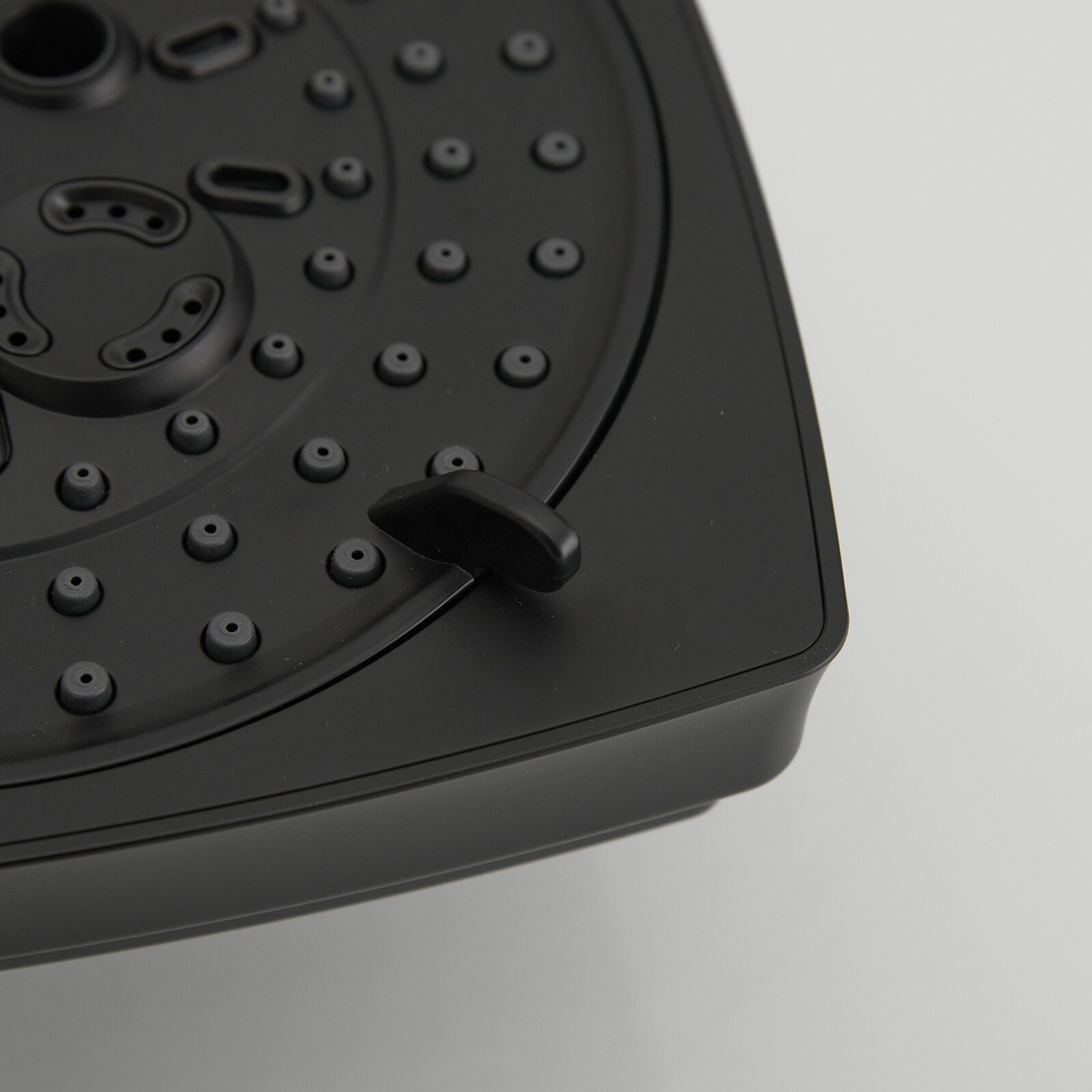 Matte Black Square Rainfall Shower Faucet Set with Tub Spout