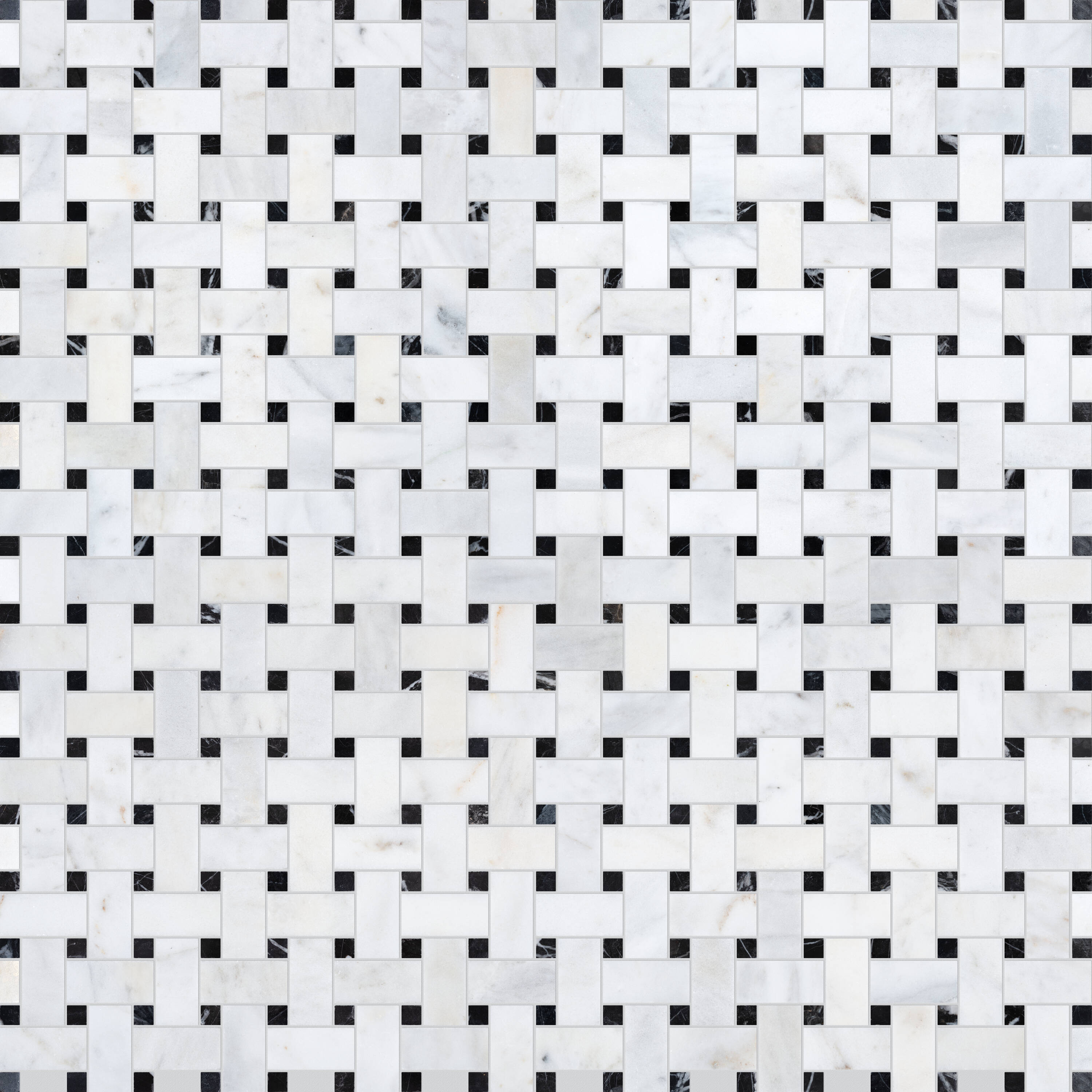 Satori 20-602 Venatino 12-in x 12-in Polished Natural stone Basketweave Mosaic Wall Tile ( 1-sq ft Piece )