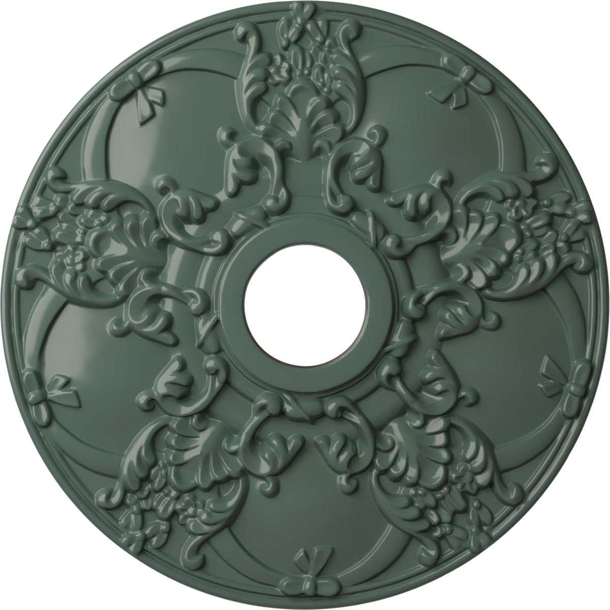 Ekena Millwork CM18NOCBF Norwich 18-in W x 18-in L Painted Cloud Burst Polyurethane Whole Ceiling Medallion