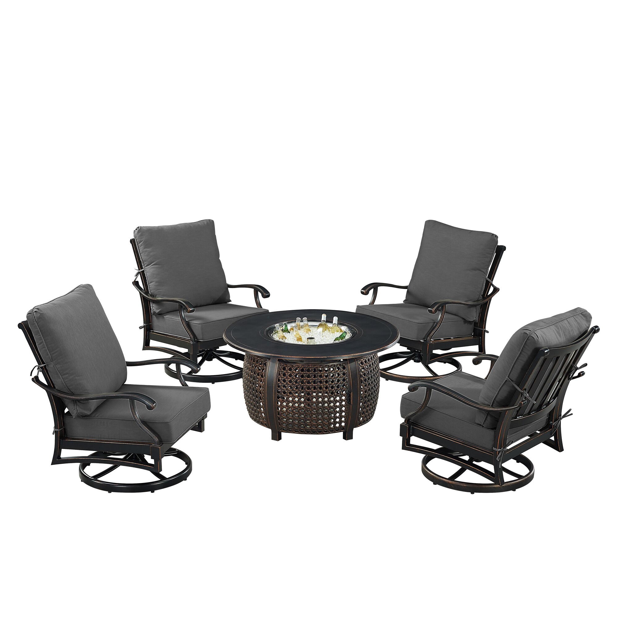 Oakland Living SHAO4CHCLIFFBKCUIBA Patio-Conversation-Sets - View #4
