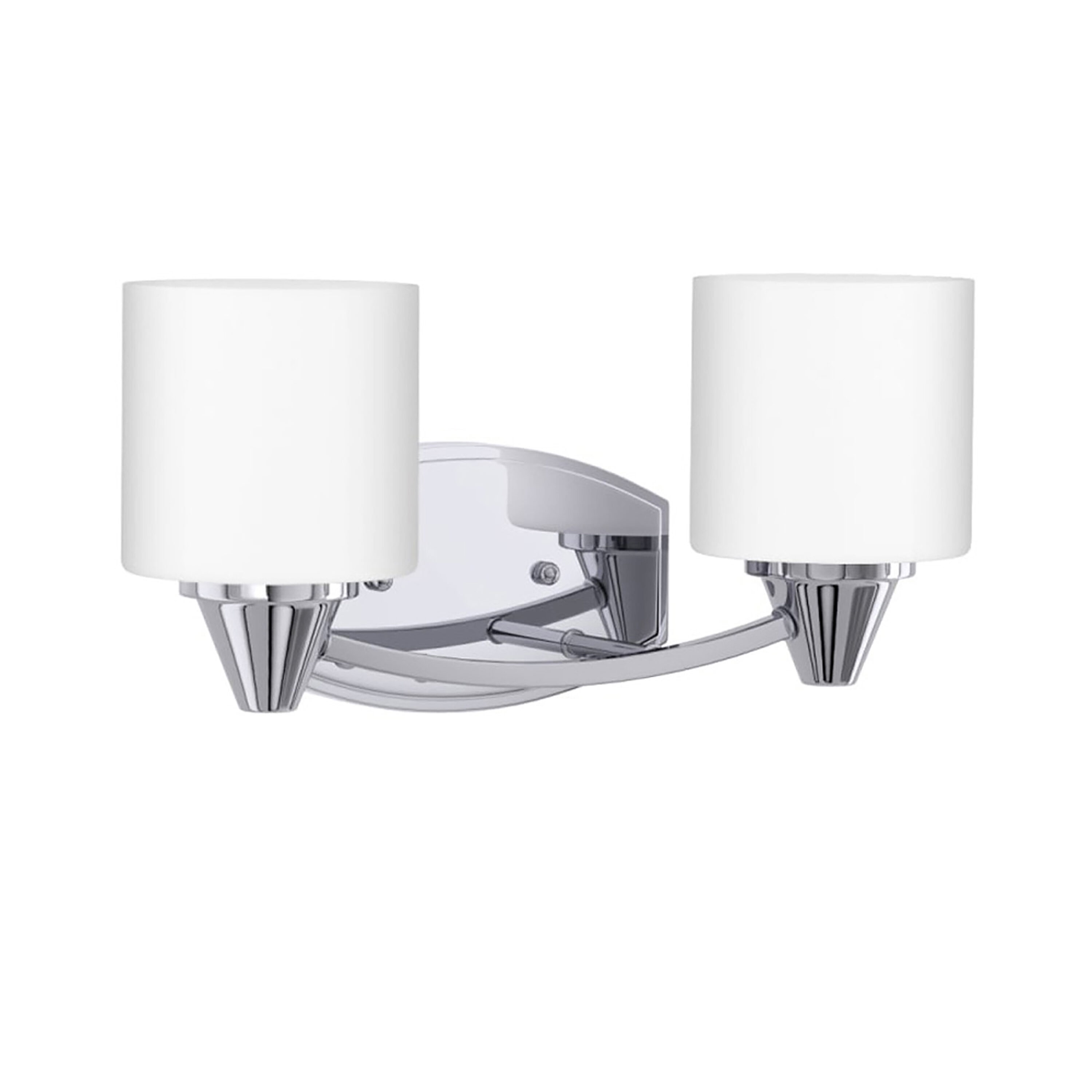 Signature Hardware 440763 Eastover 15-in 2-Light Polished Chrome Modern/Contemporary Vanity Light