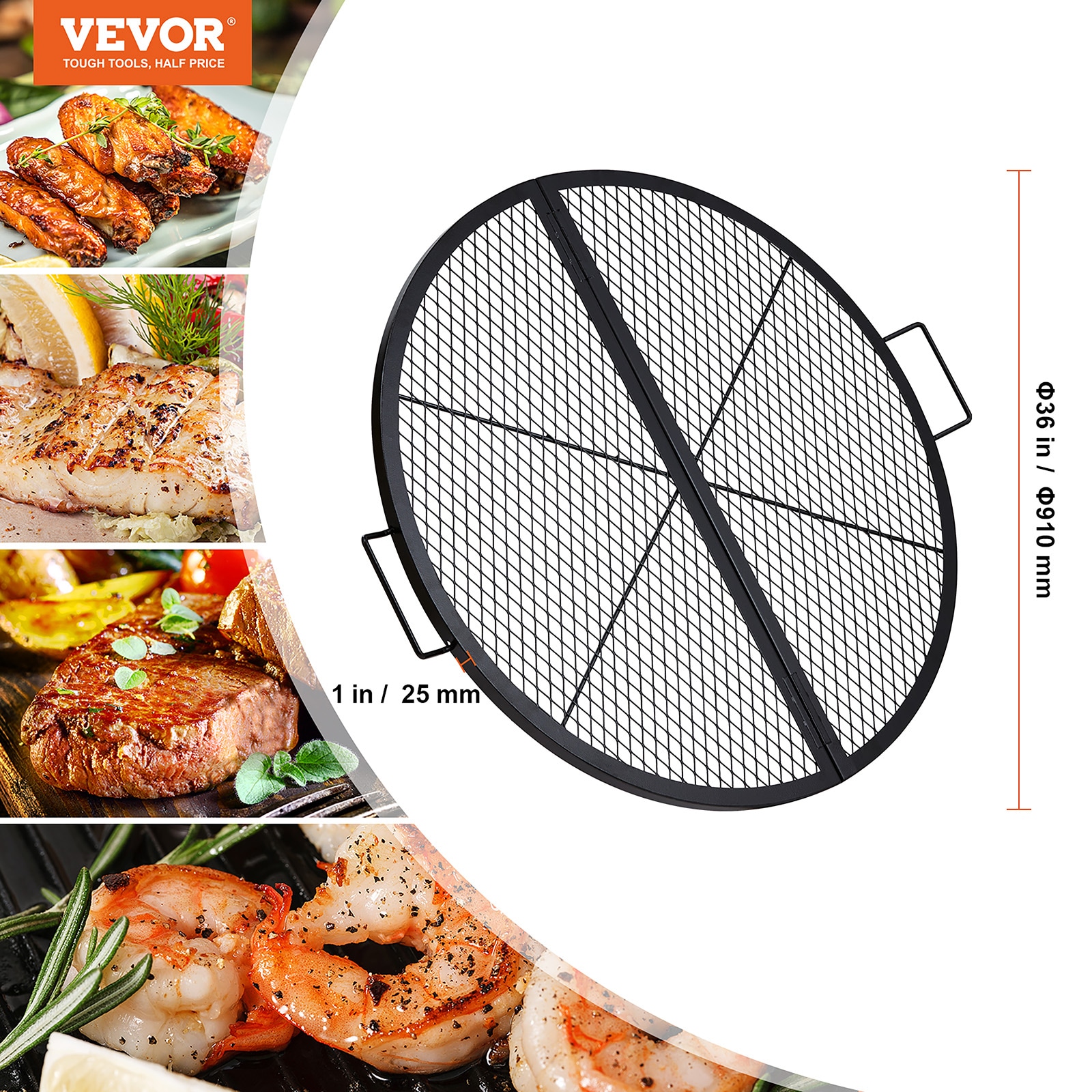 VEVOR YXSKKWCHSKZ36BP0XV0 Gas-Grill-Cookgrates-Warmracks - View #8