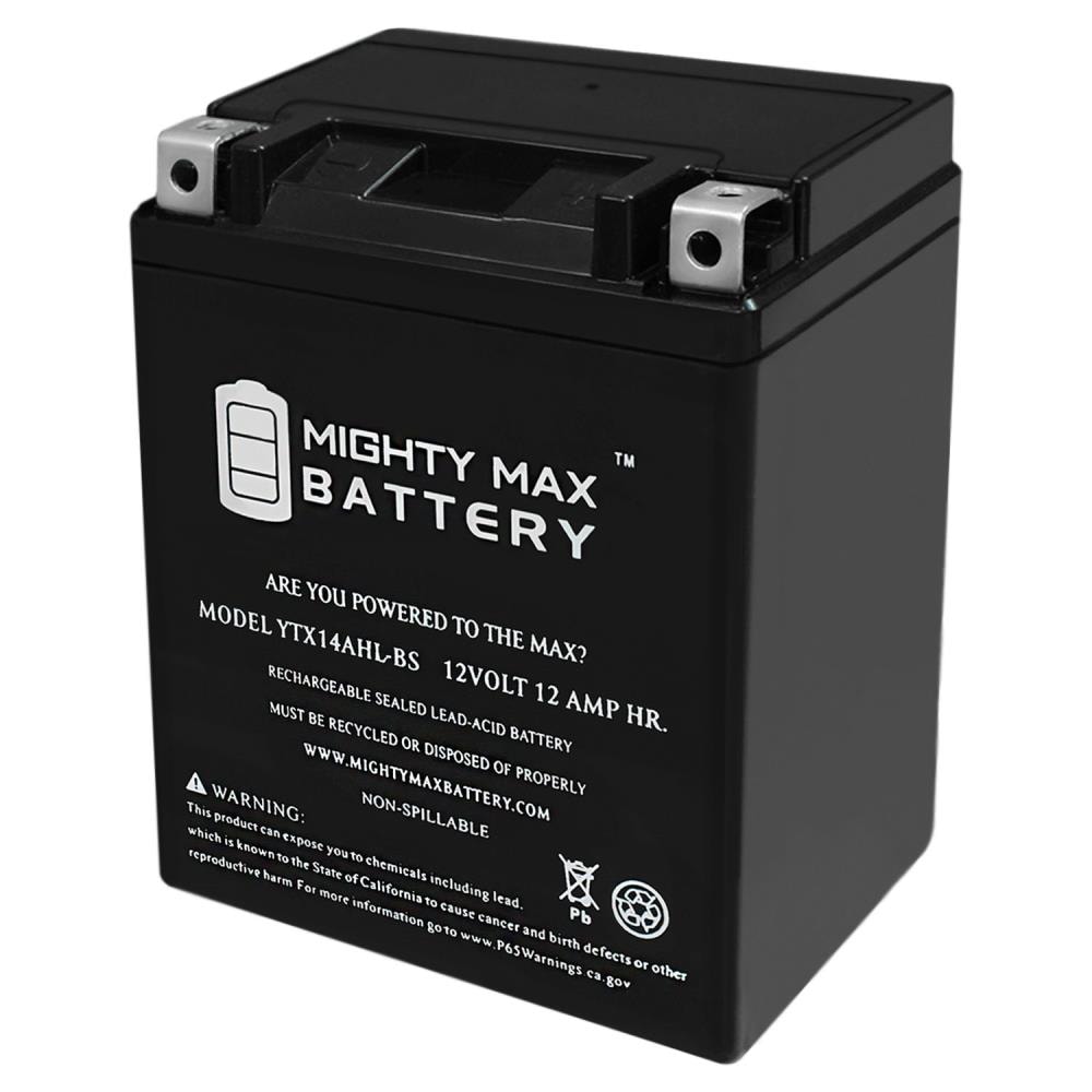 Mighty Max Battery YTX14AHL185 12-Volts 210-Amps CCA ATV Battery