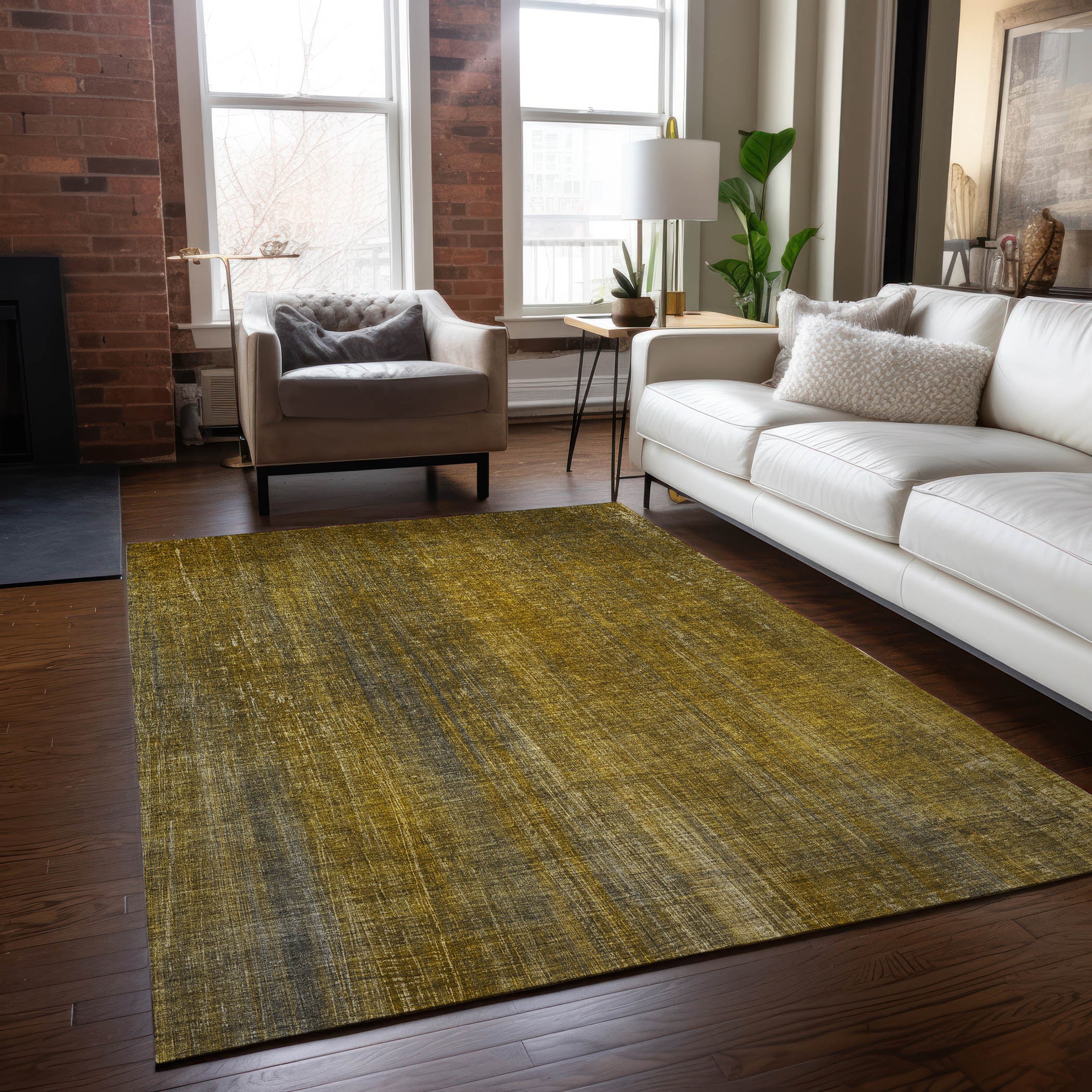 Addison Rugs ACN552CH5X8 Chantille ACN552CH 5 x 7 (ft) Polyester Chocolate Rectangular Indoor/Outdoor Abstract Machine washable Area rug