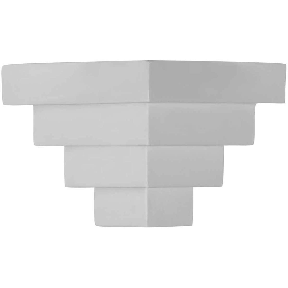 Ekena Millwork MOC04X04ER Eris 4-1/4-in x 4-1/4-in Interior Primed Polyurethane Traditional 497036 Outside corner Crown Moulding Block