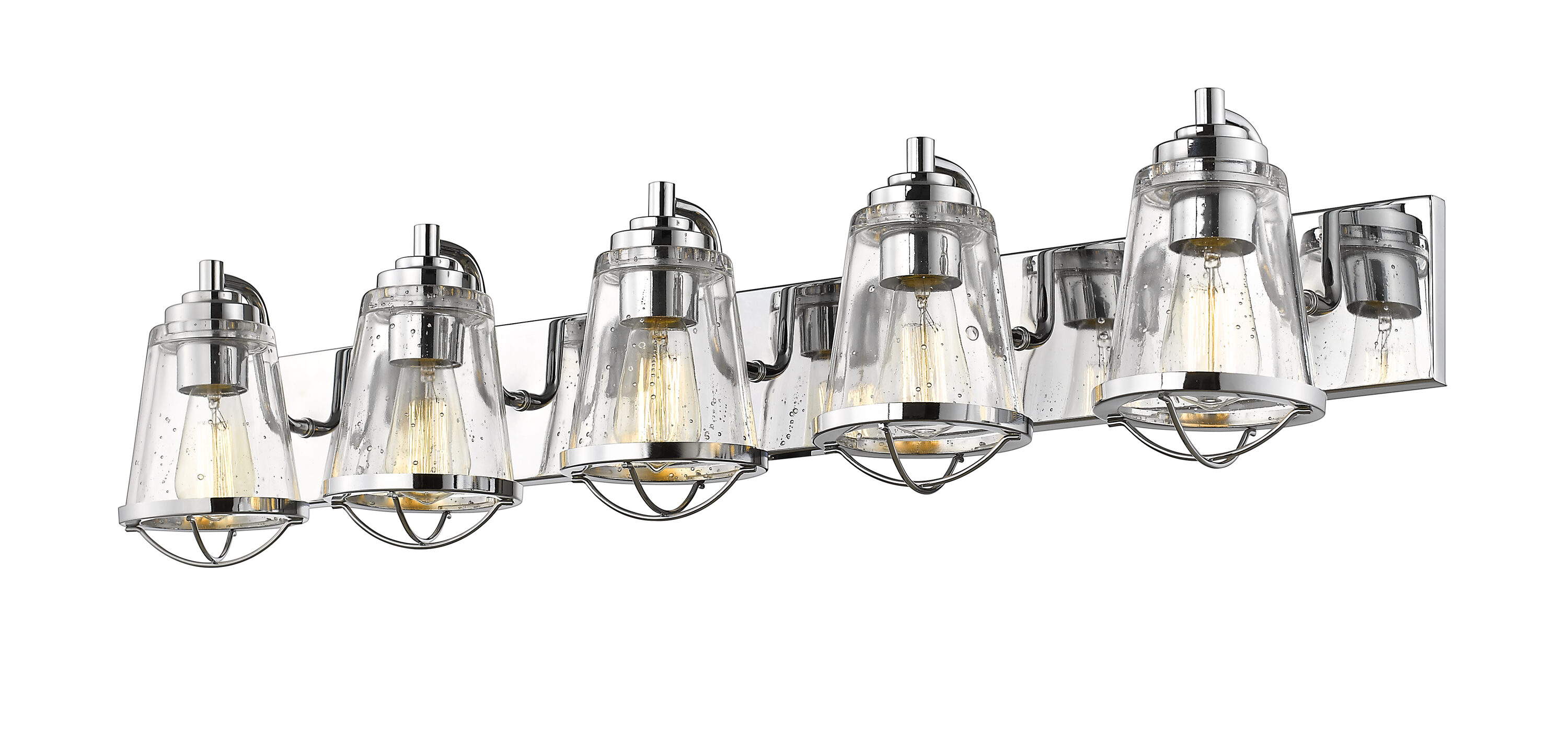 Z-Lite 444-5V-BN Mariner 40-in 5 -Light Brushed Nickel Vintage Vanity light