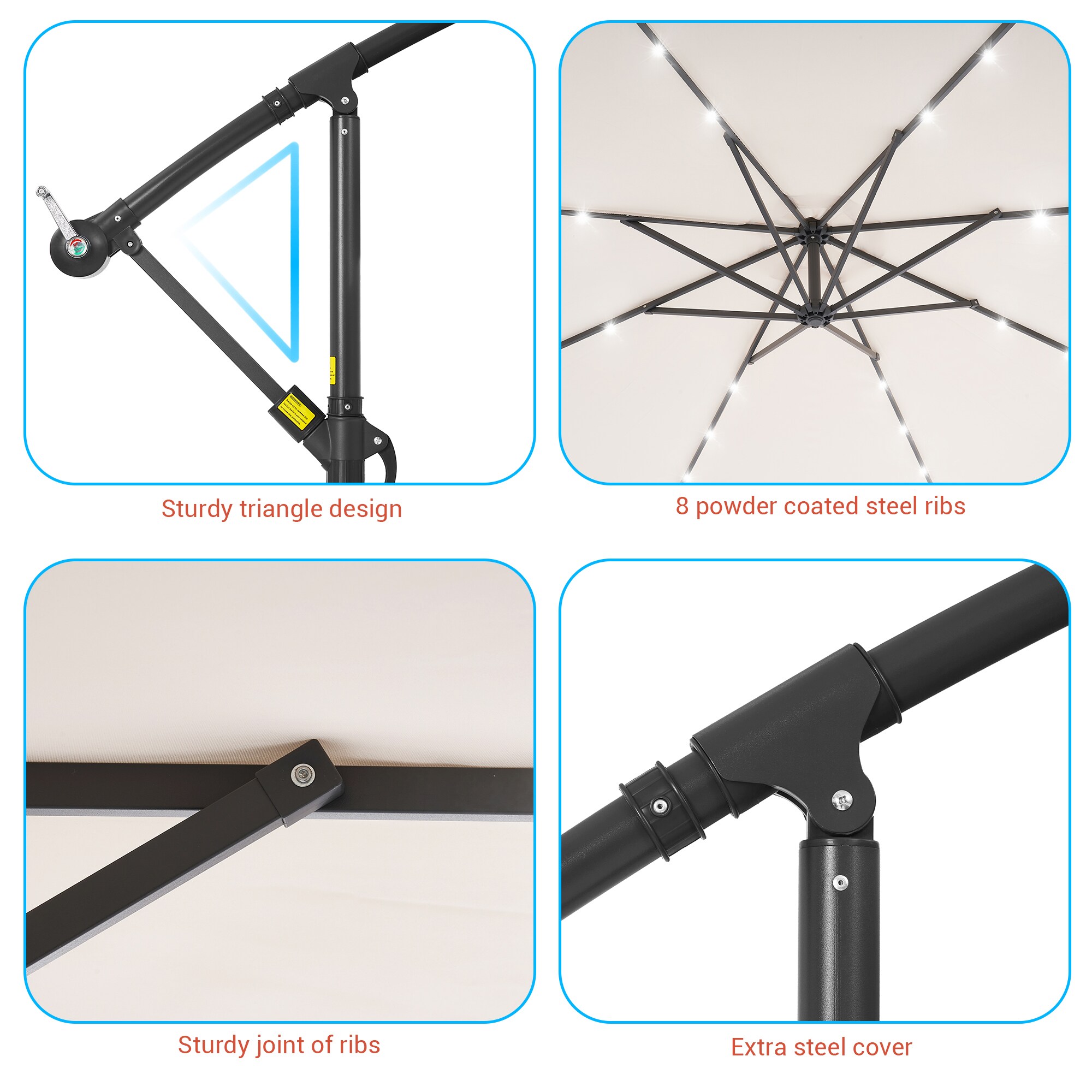 ACEGOSES LW-ROF-34M-LED Umbrellas-2 - View #3