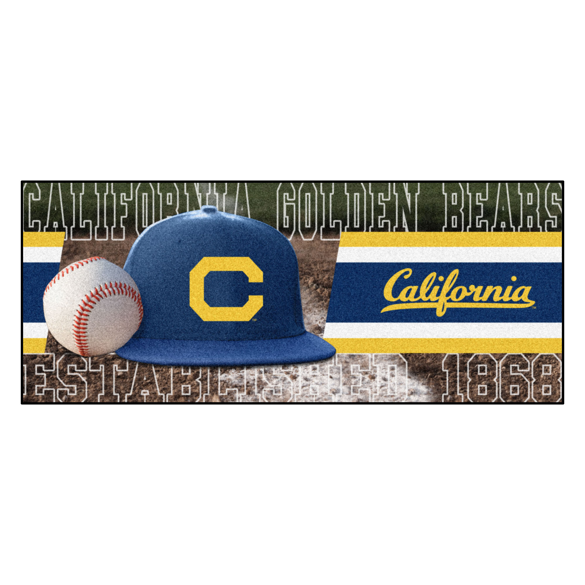 FANMATS 28019 NCAA Baseball Runner Mat 2 x 6 (ft) Tufted Nylon Photo Rectangular Indoor Runner rug