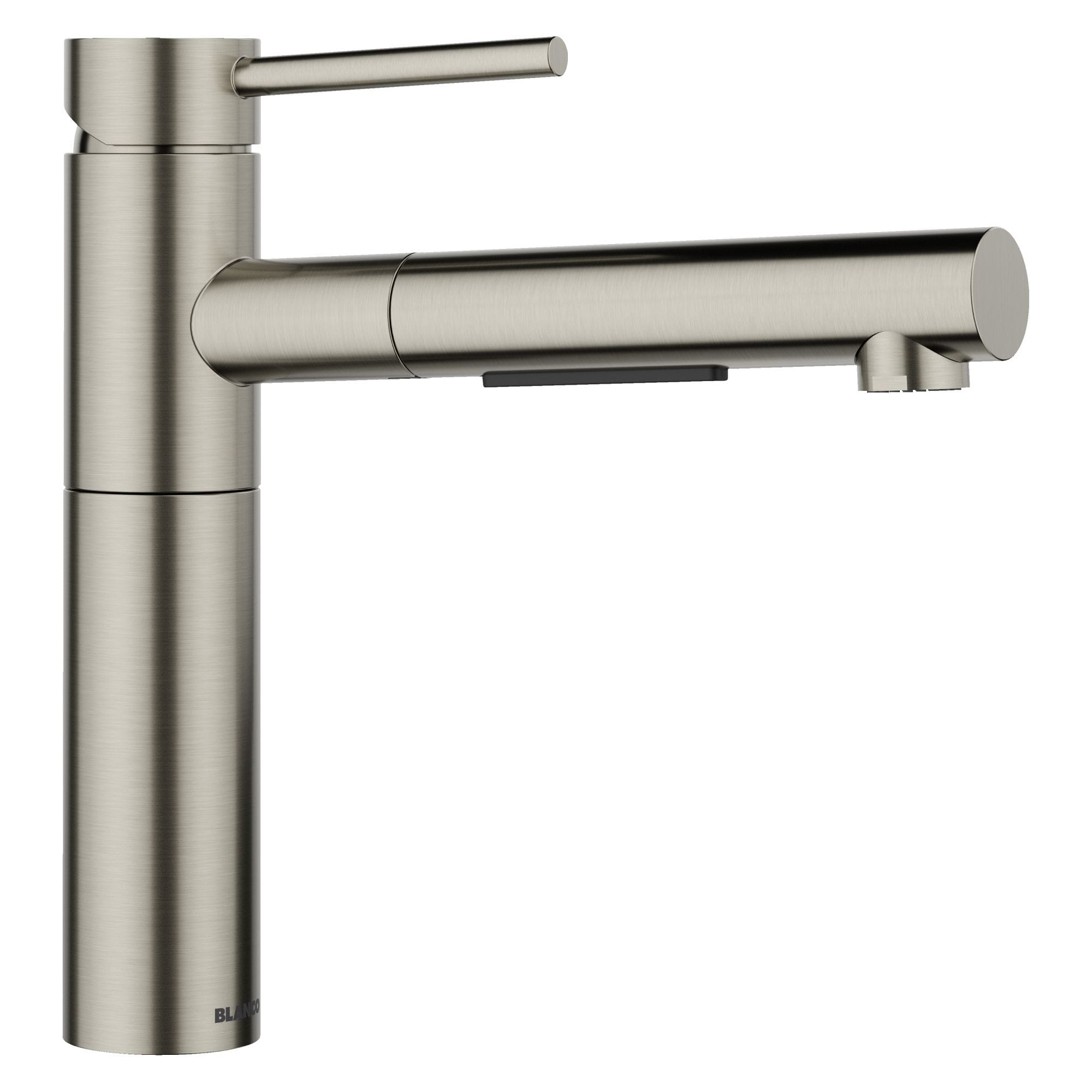 Blanco 443256 Satin Platinum Single Handle Deck-mount Pull-out Kitchen Faucet with Sprayer