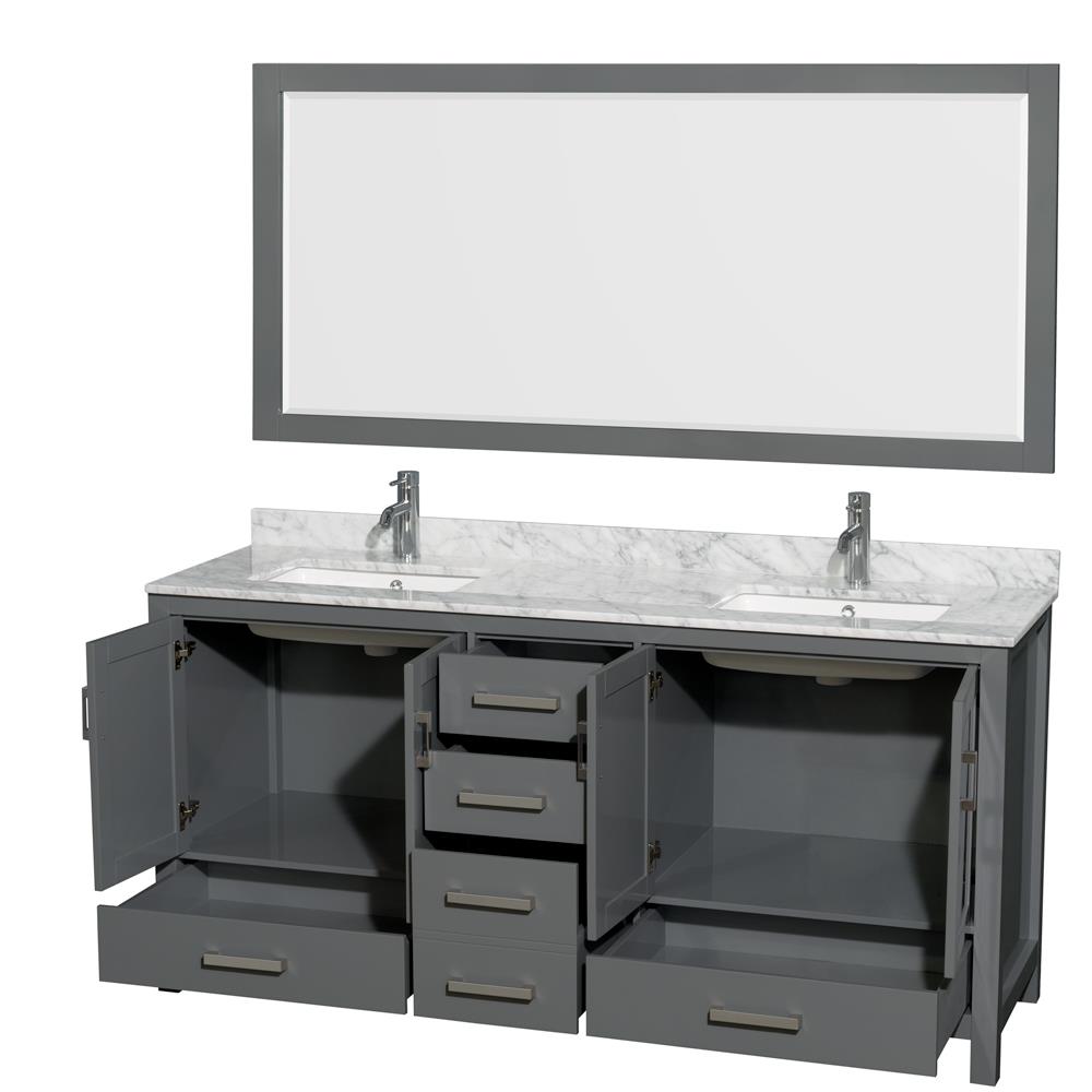 Wyndham Collection WCS141472DKGCMUNSM70 Bath-Vanity-Combo - View #2
