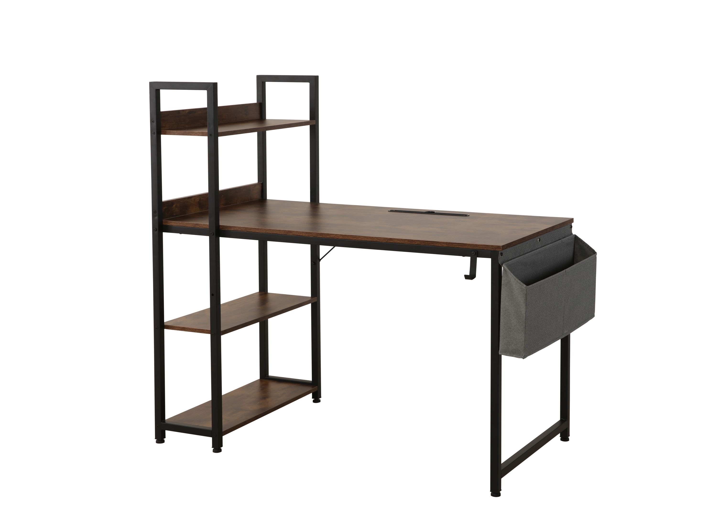 GZMR ORTM-8690-LC Computer Desk 47.2-in Brown Modern/Contemporary Writing Desk