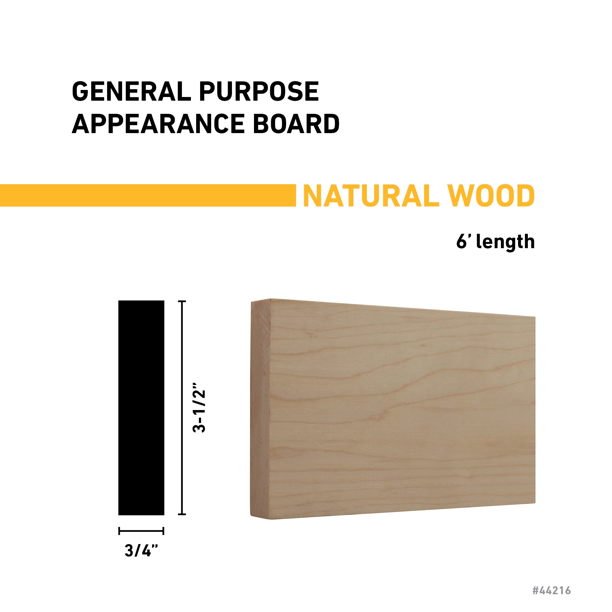 RELIABILT H 1X4 6 MAPLE Appearance-Boards - View #3