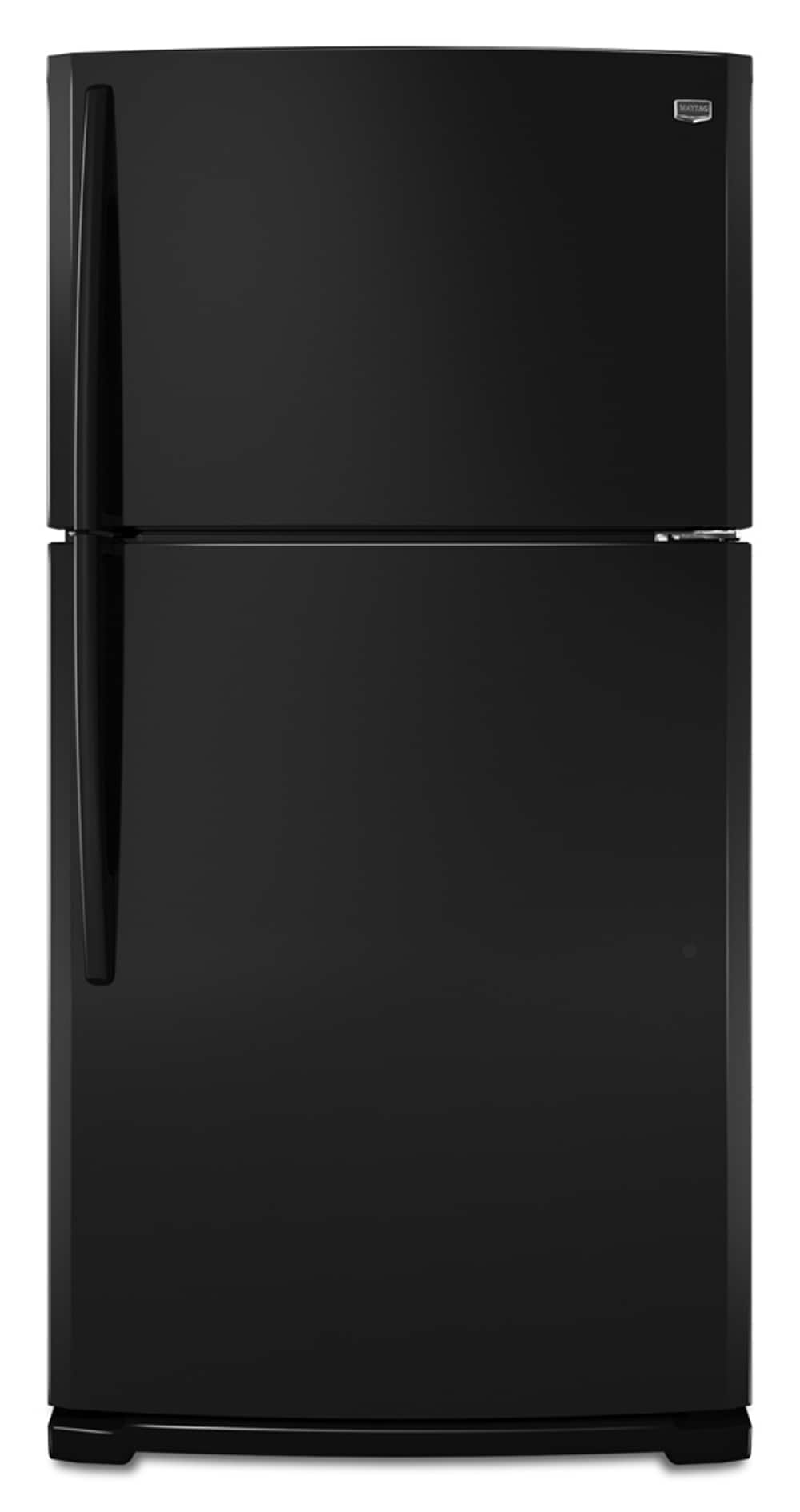 Maytag 21.1-cu ft Top-Freezer Refrigerator (Black) in the Top-Freezer Refrigerators department 