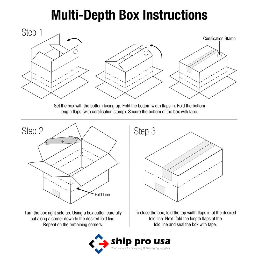 Ship Pro USA 24-in W x 24-in H x 24-in D 10-Pack Medium Cardboard ...