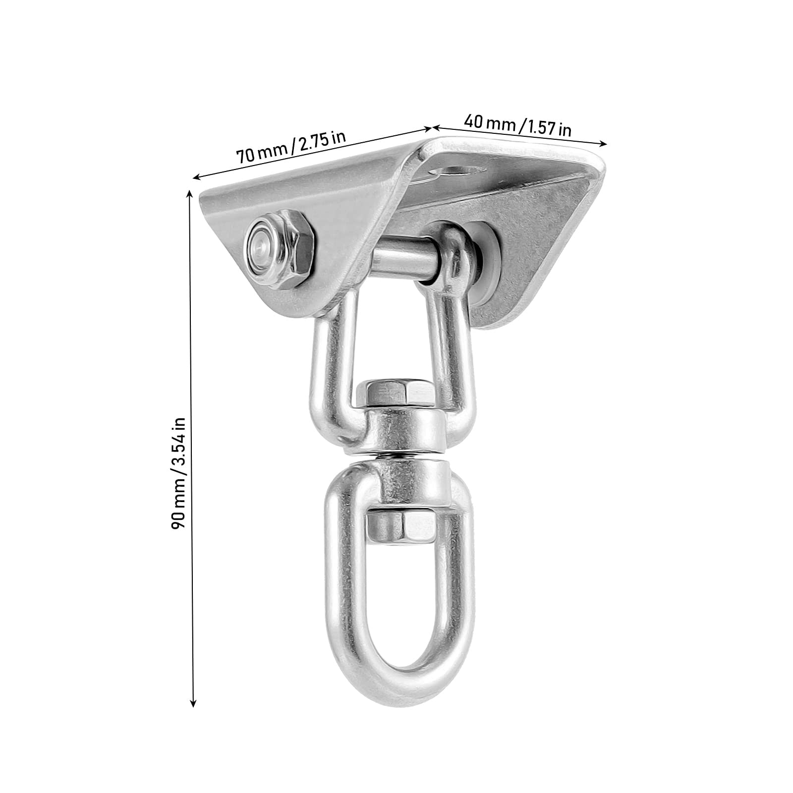 Etokfoks  4 Pack Heavy Duty Swing Hangers Set 304 Stainless Steel 1000 lb Capacity 360 Degree Rotate