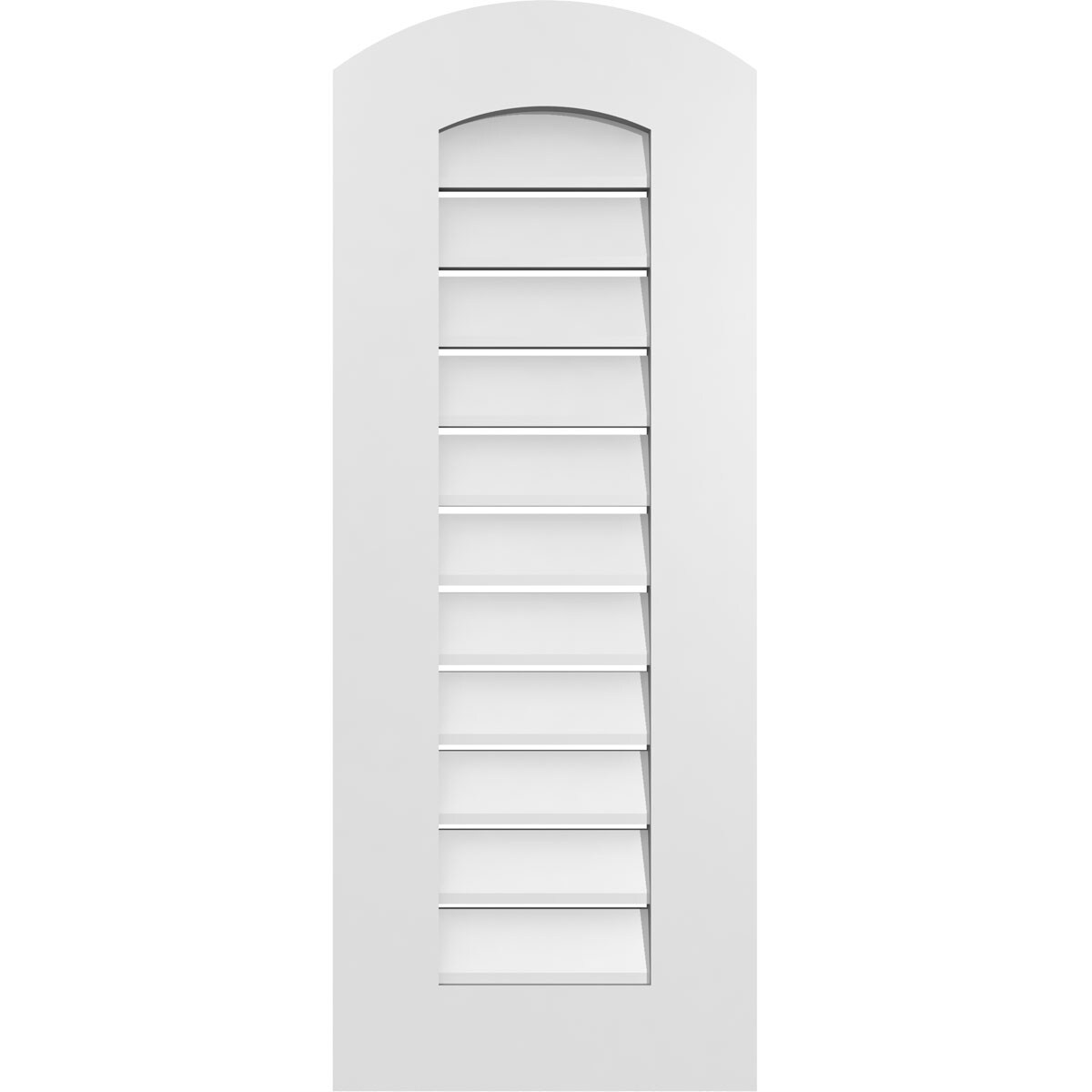 Ekena Millwork GVPAR14X3601SF 14-Inches x 36-Inches Off-white Round top PVC Gable Louver Vent