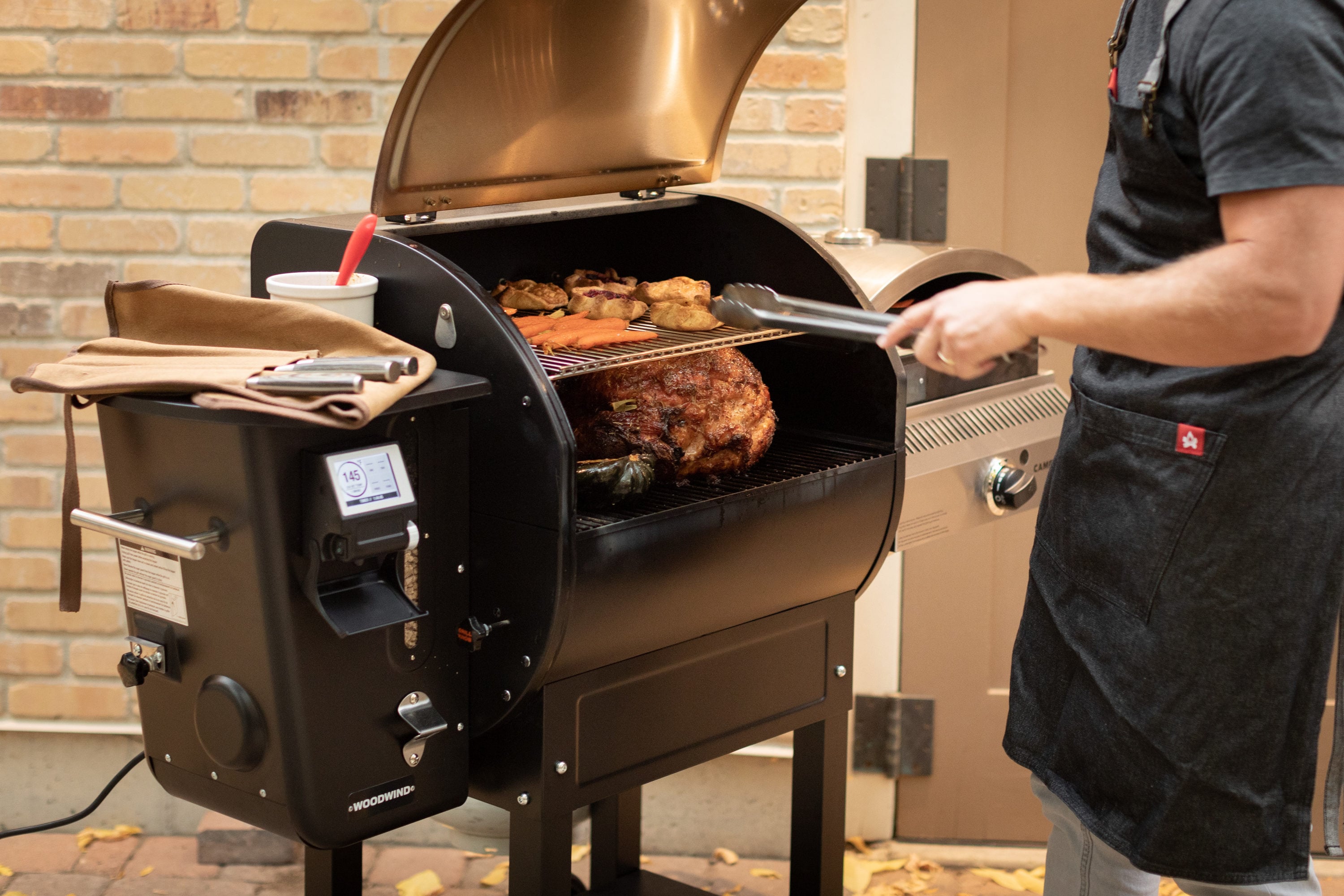 Camp Chef Black Cotton Grilling Apron in the Cooking Apparel