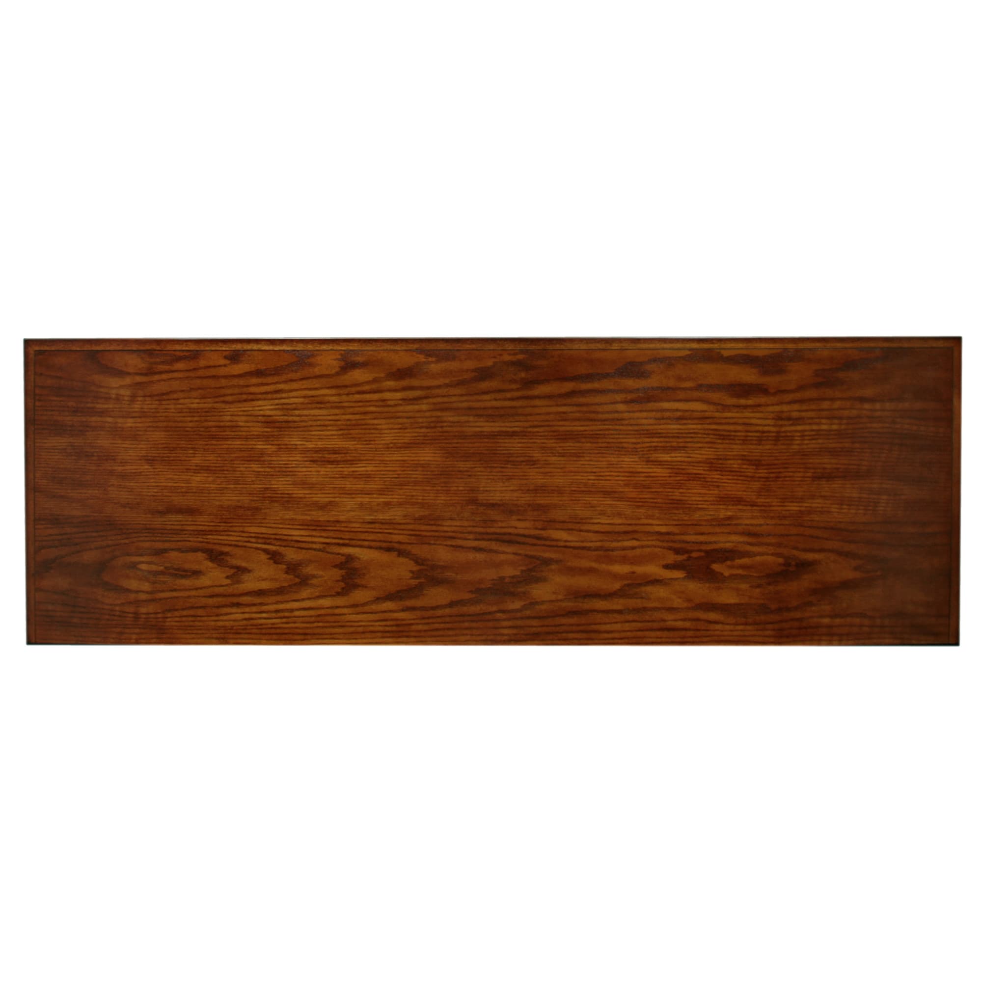 Mission Oak 60-Inch TV Stand with Glass Doors