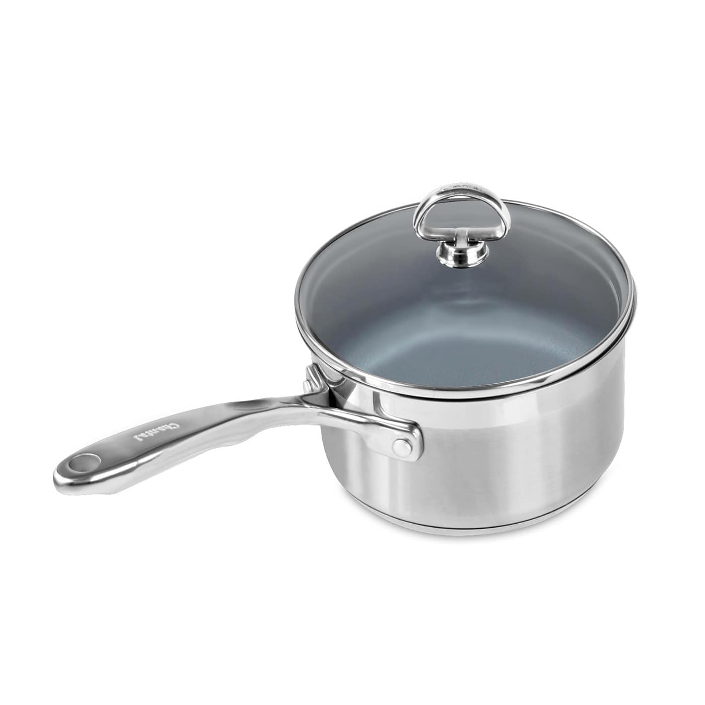 Chantal Induction 21 Steel Ceramic Coated Saucepan with Glass Lid 2 Quart