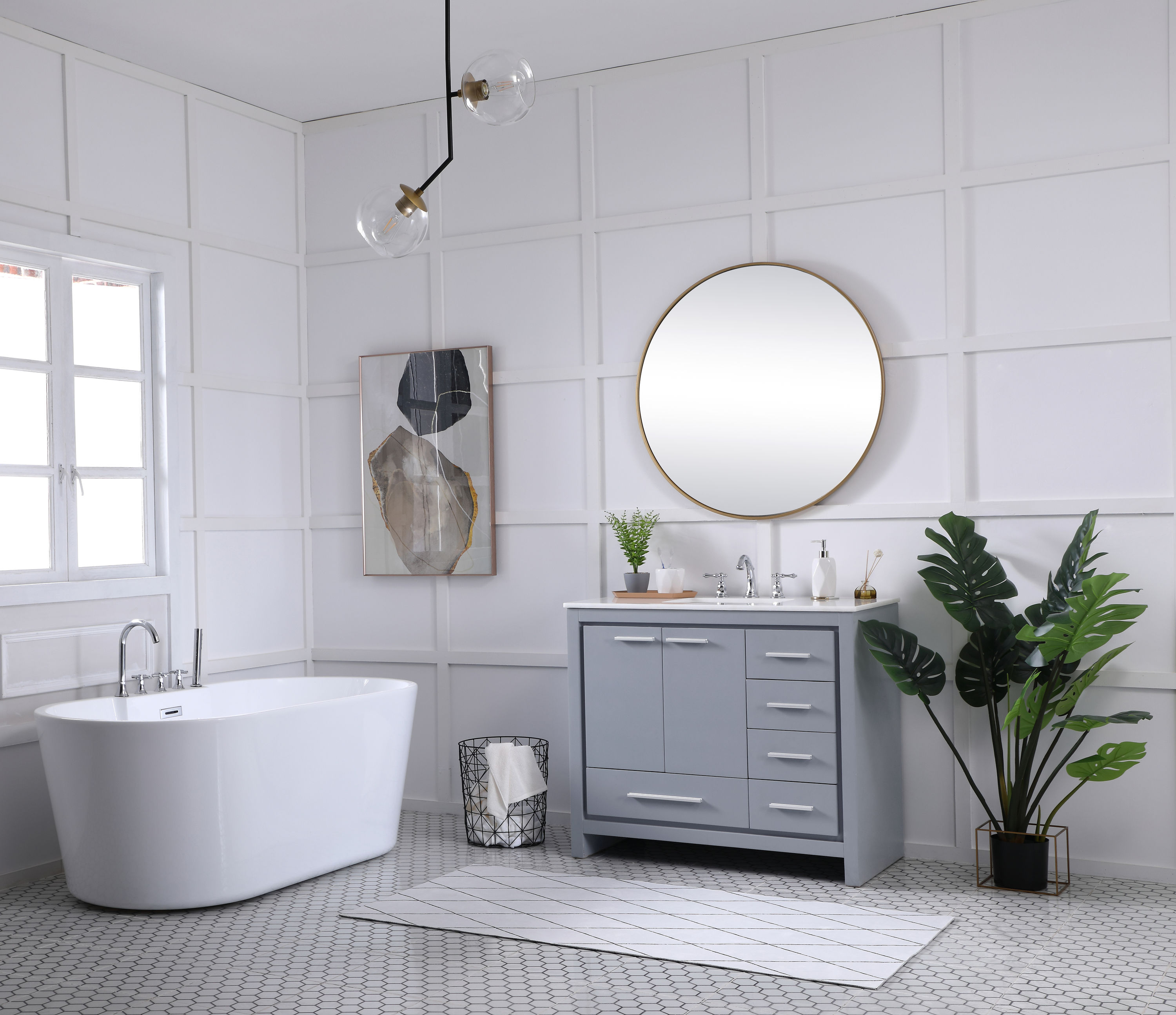 Elegant Decor HF38520GR Bath-Vanity-Combo - View #2