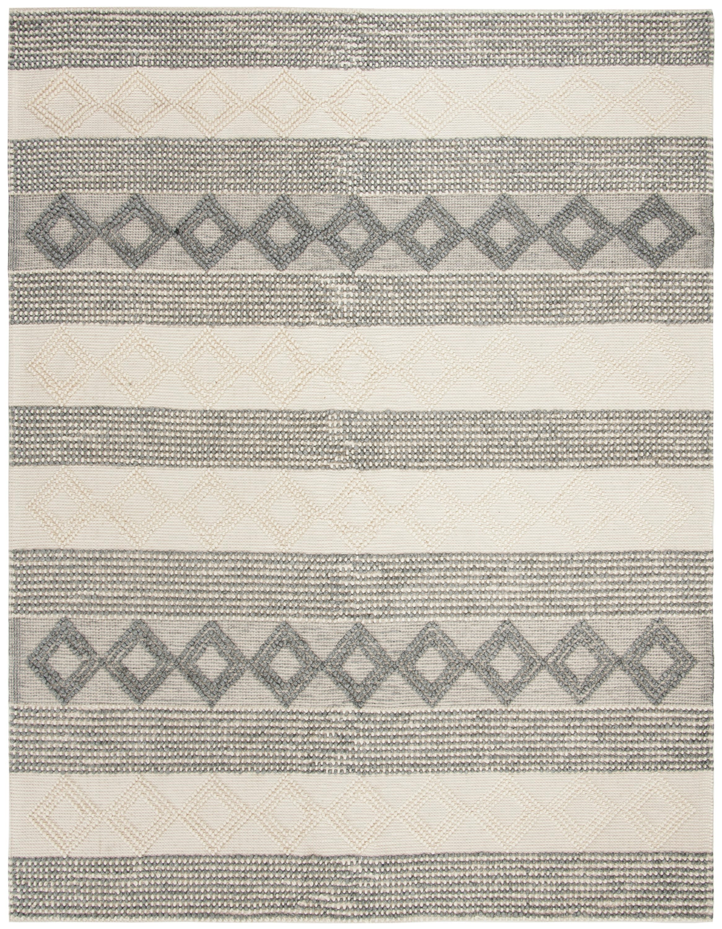 Hand-Tufted Coastal Elegance Gray Wool 8' x 10' Area Rug