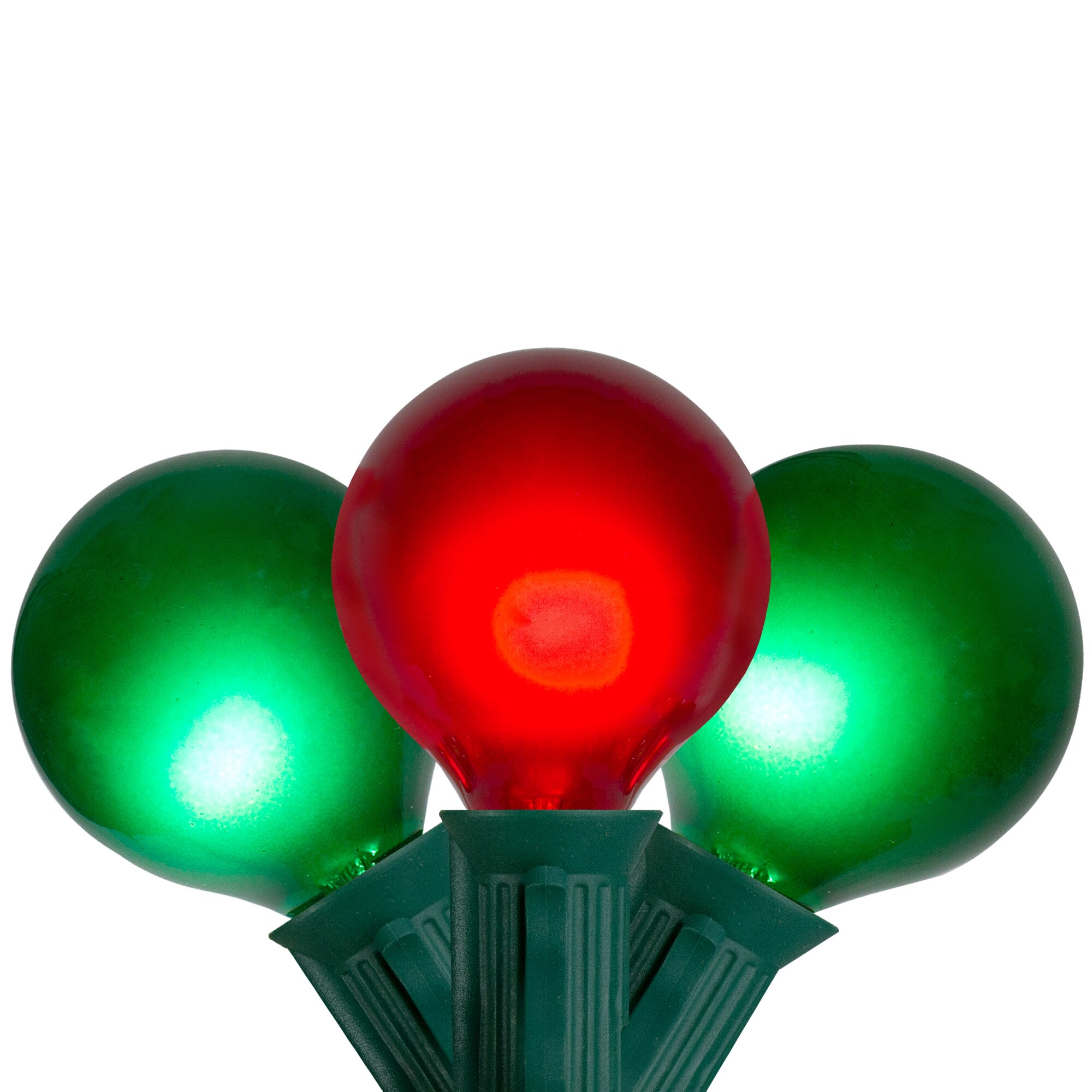 Northlight 15-Count Red and Green G50 Globe Christmas Light Set 13.5 ft ...