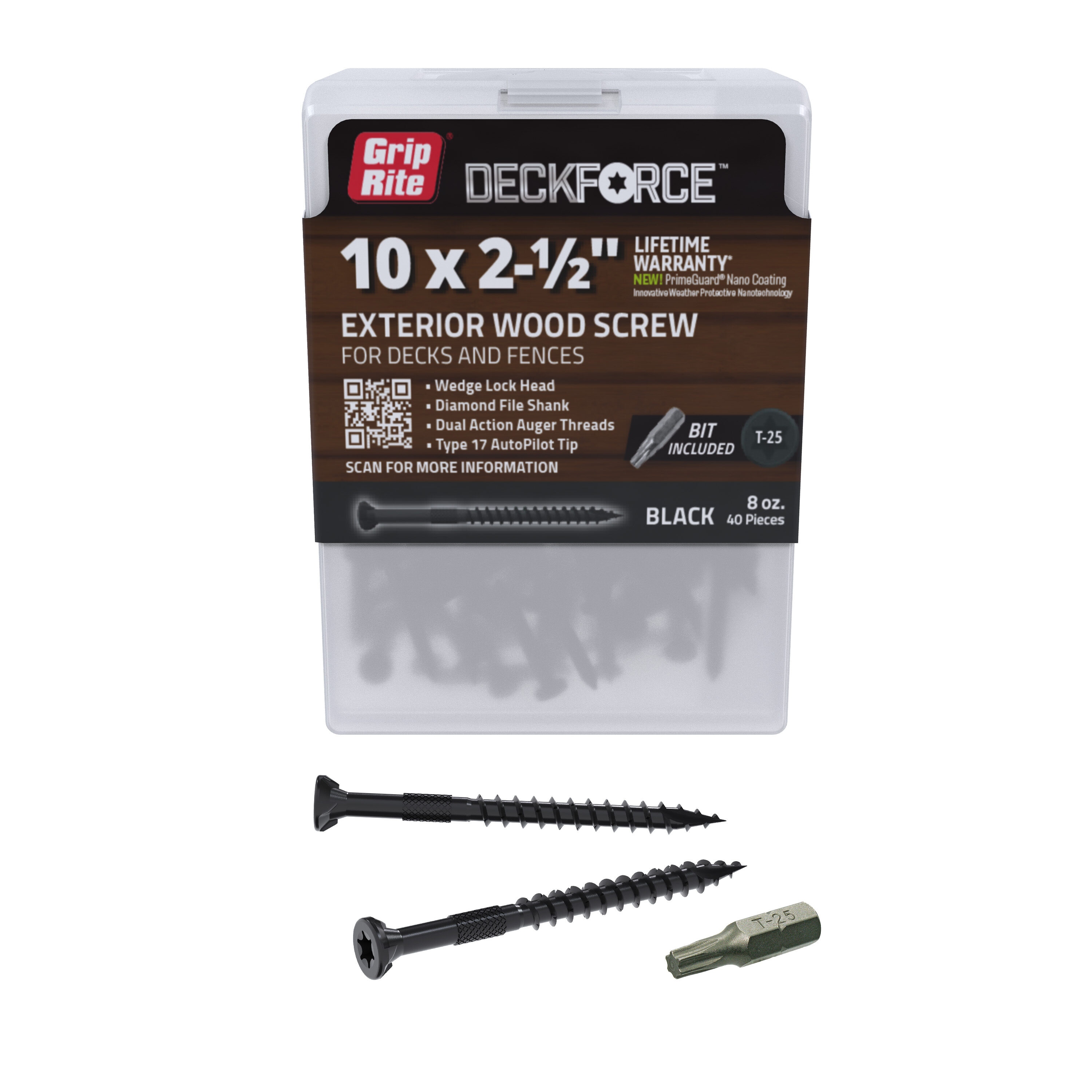 DeckForce by Grip Rite GRDF212STBLK40 Deck-Screws - View #2