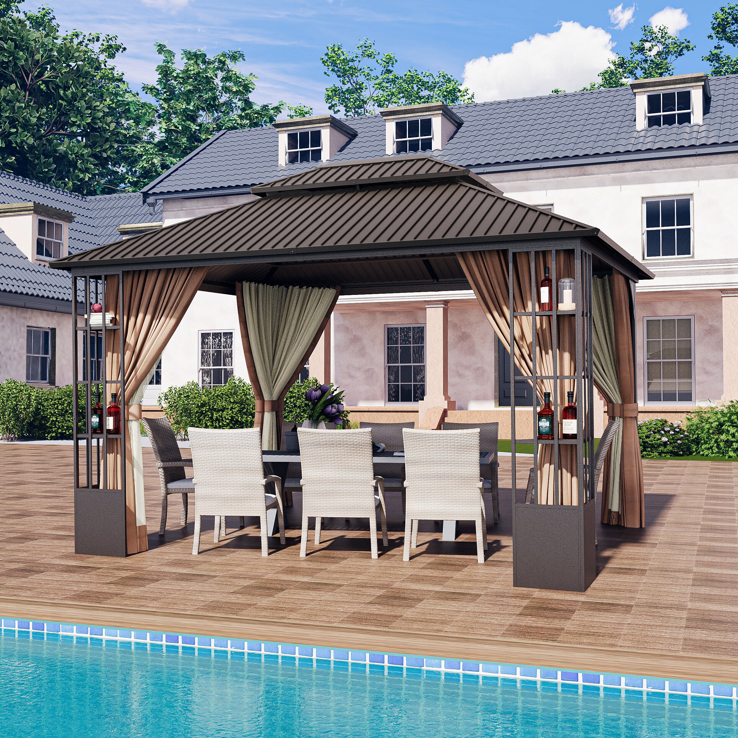  EL-ZPPFST-1012-Z-WL3 Wood-Resin-Gazebos - View #8