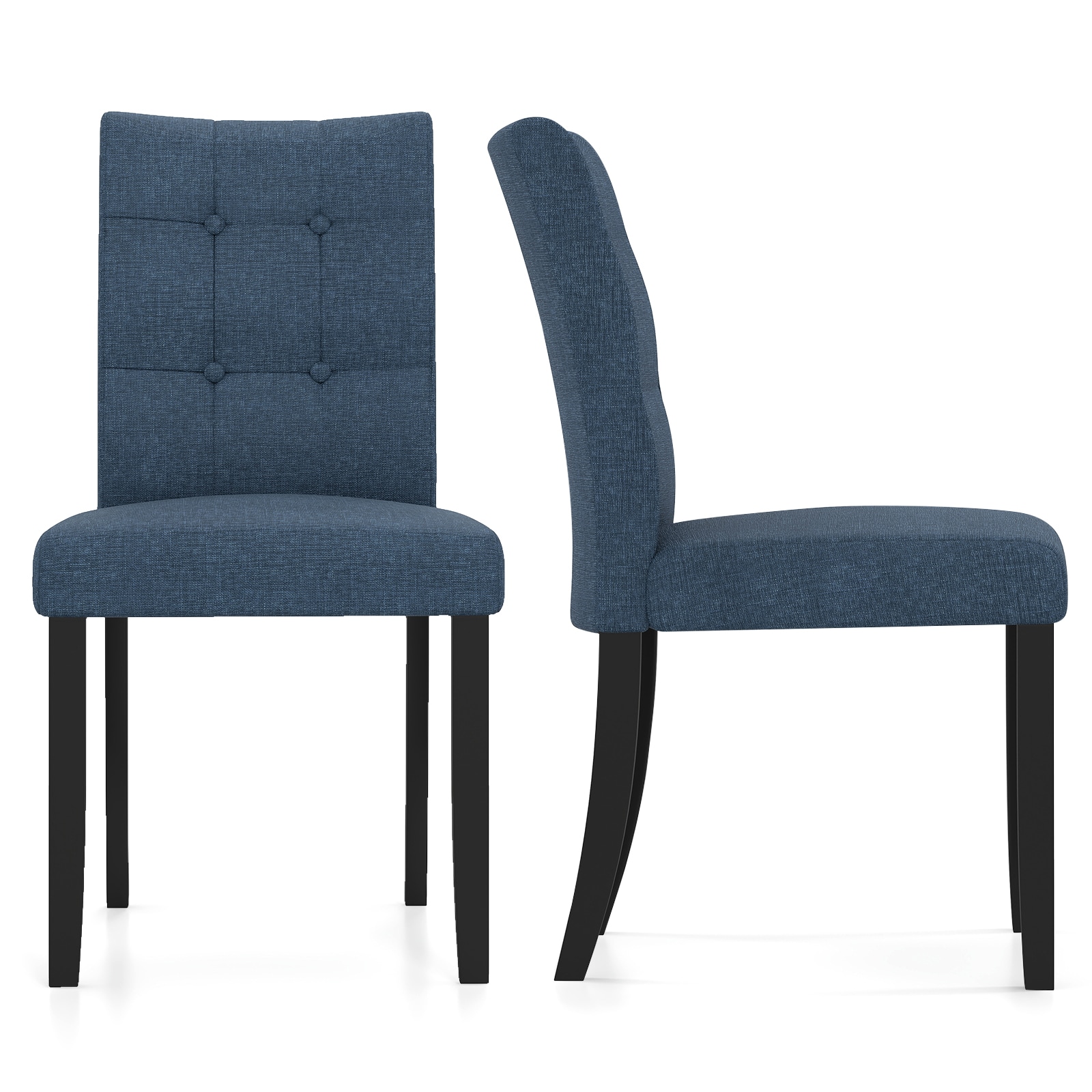 Ayelon - Dining Chairs Casual Linen Upholstered Dining side chair ( Wood Frame )