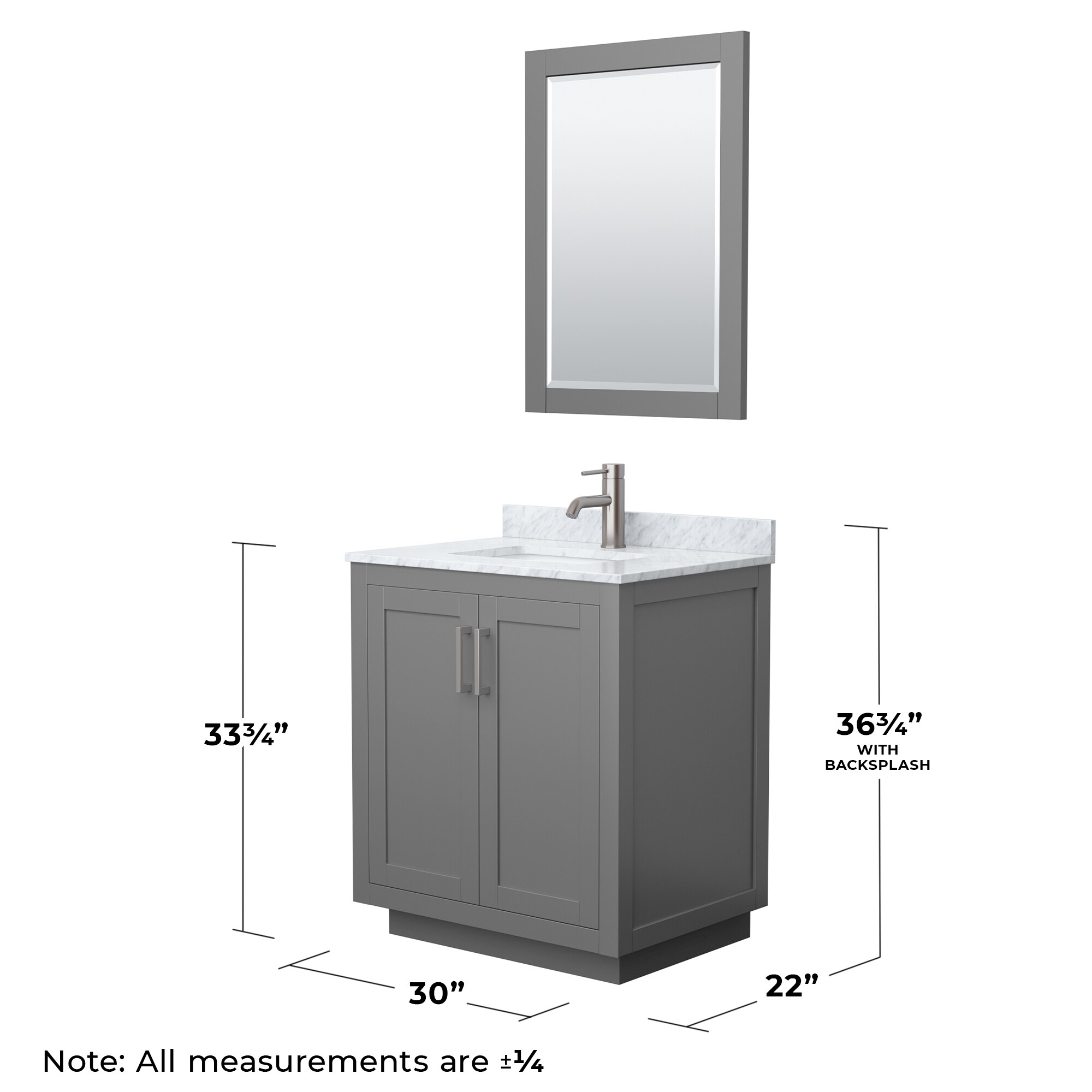 Wyndham Collection WCF292930SKGCMUNSM24 Bath-Vanity-Combo - View #6