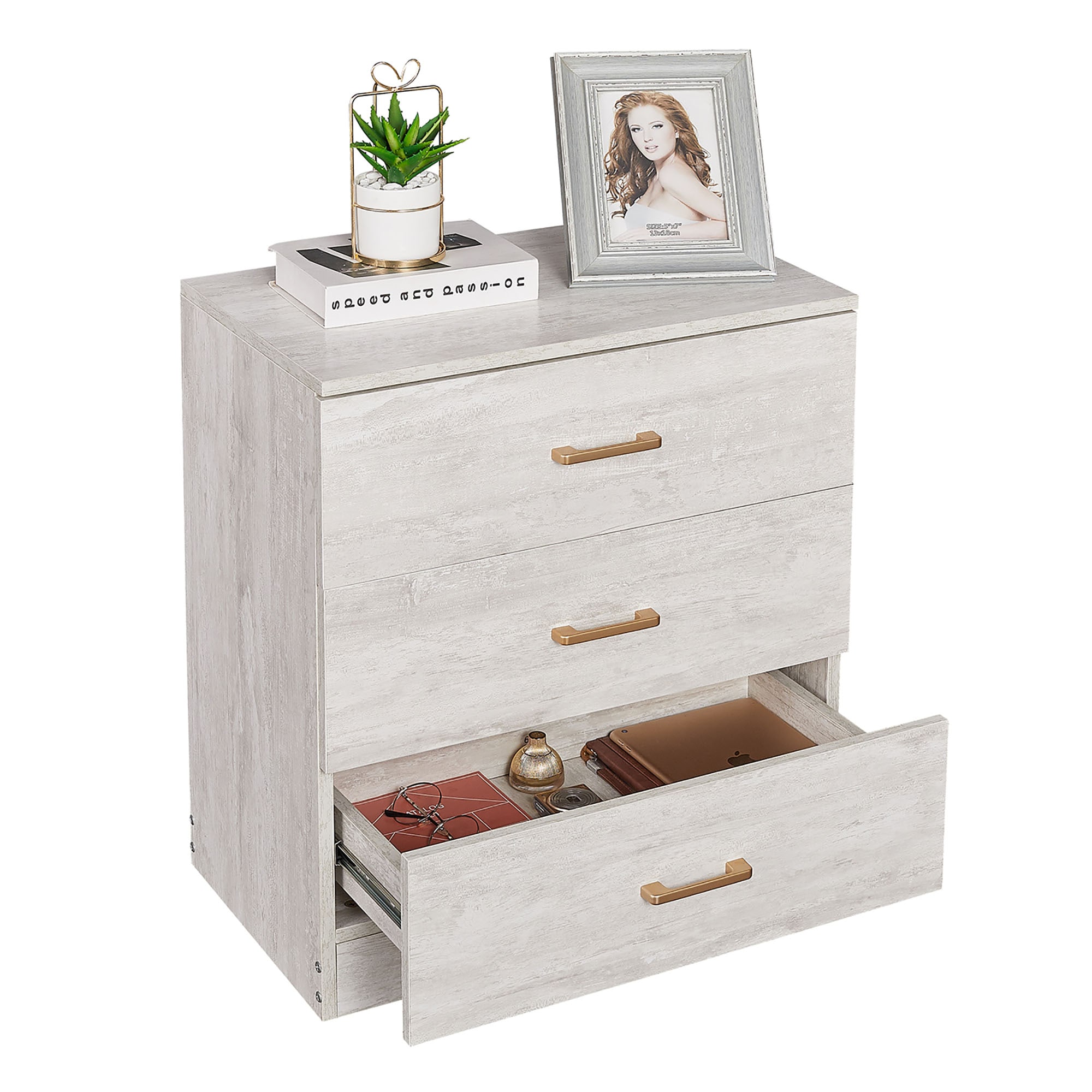CASAINC SF-W32805549 File cabinet White 3-Drawer File Cabinet