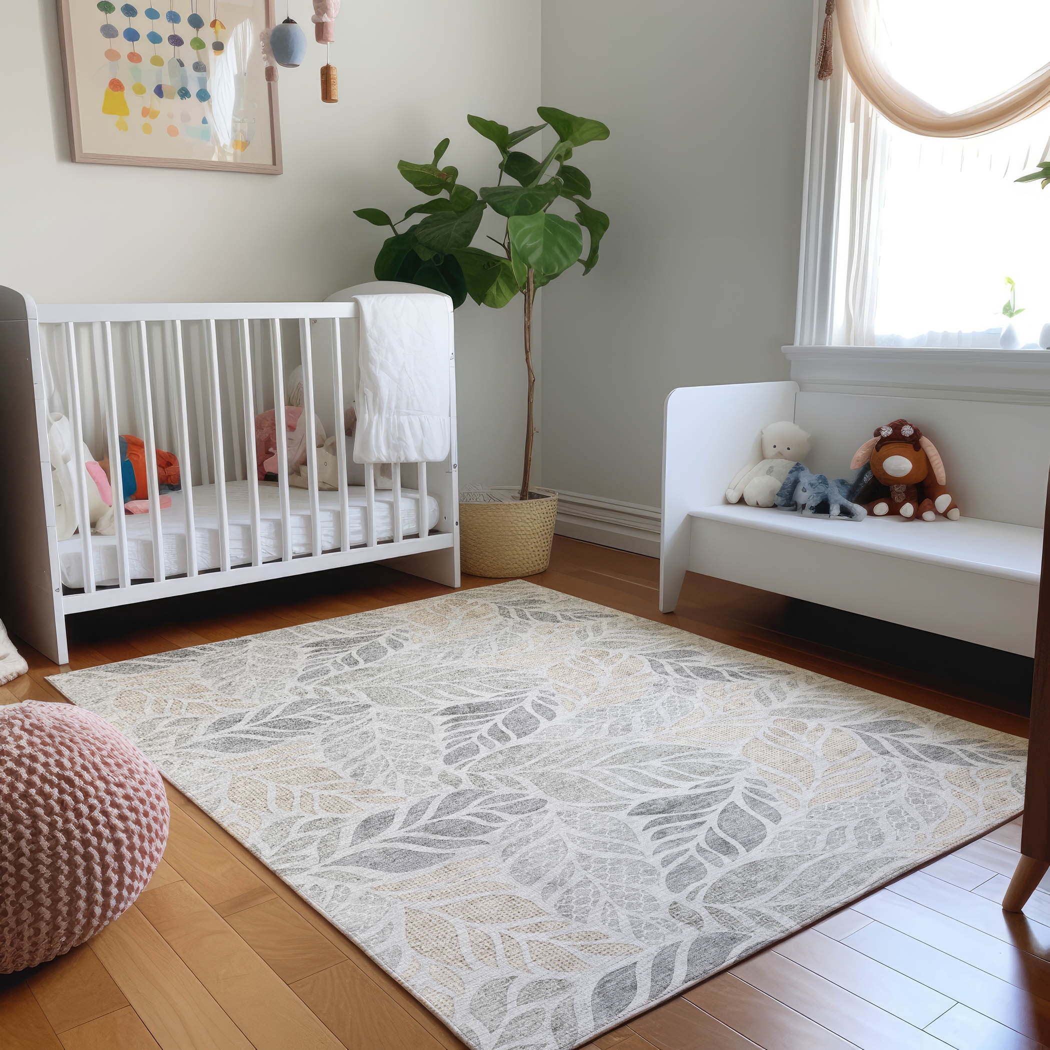 Addison Rugs AMF198FG8X10 Mayfield AMF198FG 8 x 10 (ft) Loomed Polyester Fog Rectangular Indoor Geometric Machine washable Area rug