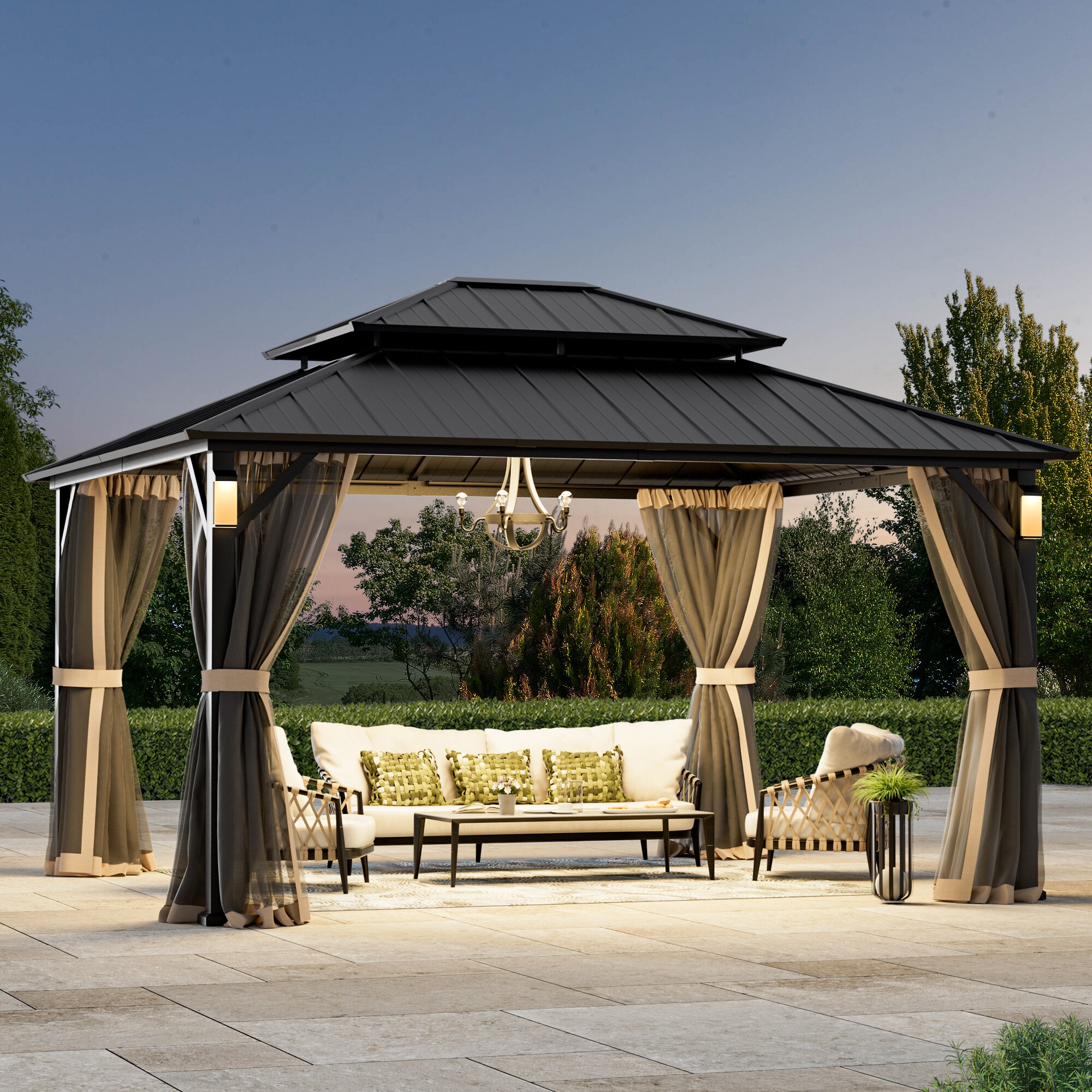 ELEVATE OUTDOORS IG10600148-1214 Wood-Resin-Gazebos - View #2
