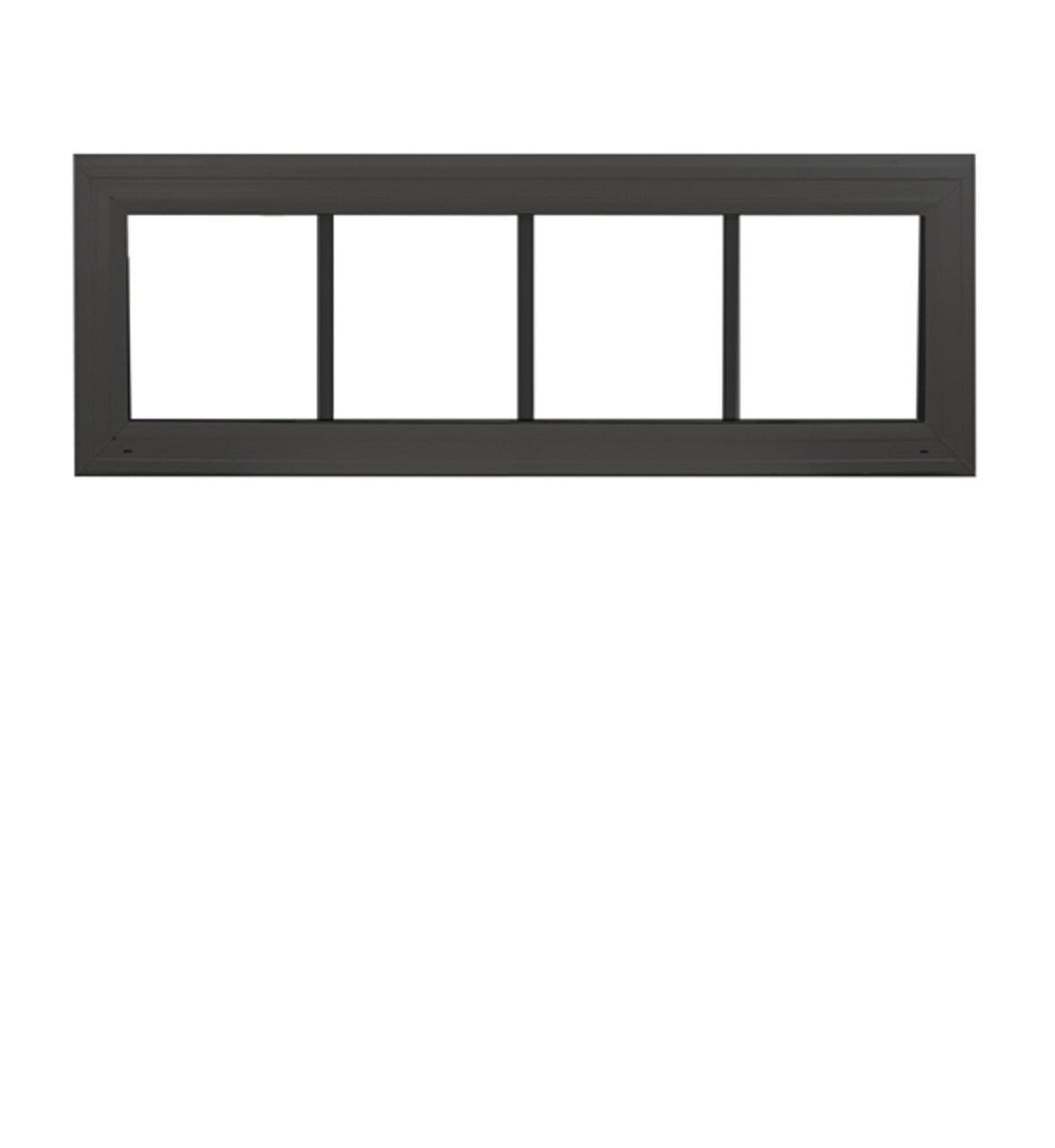 Heritage HPB4810G7DP50JSC4/1 Transom Window Black 48-in x 10-in Double Pane with Grids G7 DP Rating 50 W4H1 Standard Glass Clear