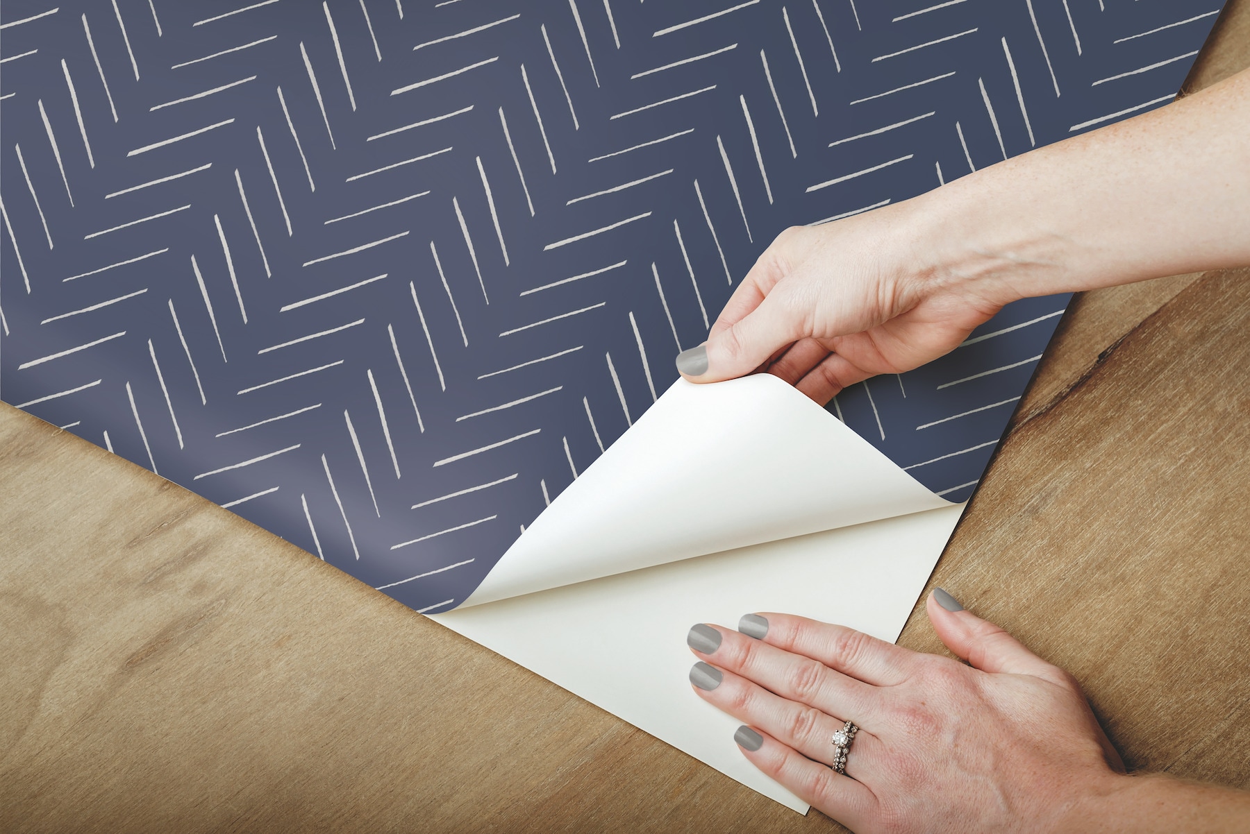 York Wallcoverings PSW1022RL 34.2-Sq. Feet Navy Non-woven Novelty Self-adhesive Peel and Stick Wallpaper