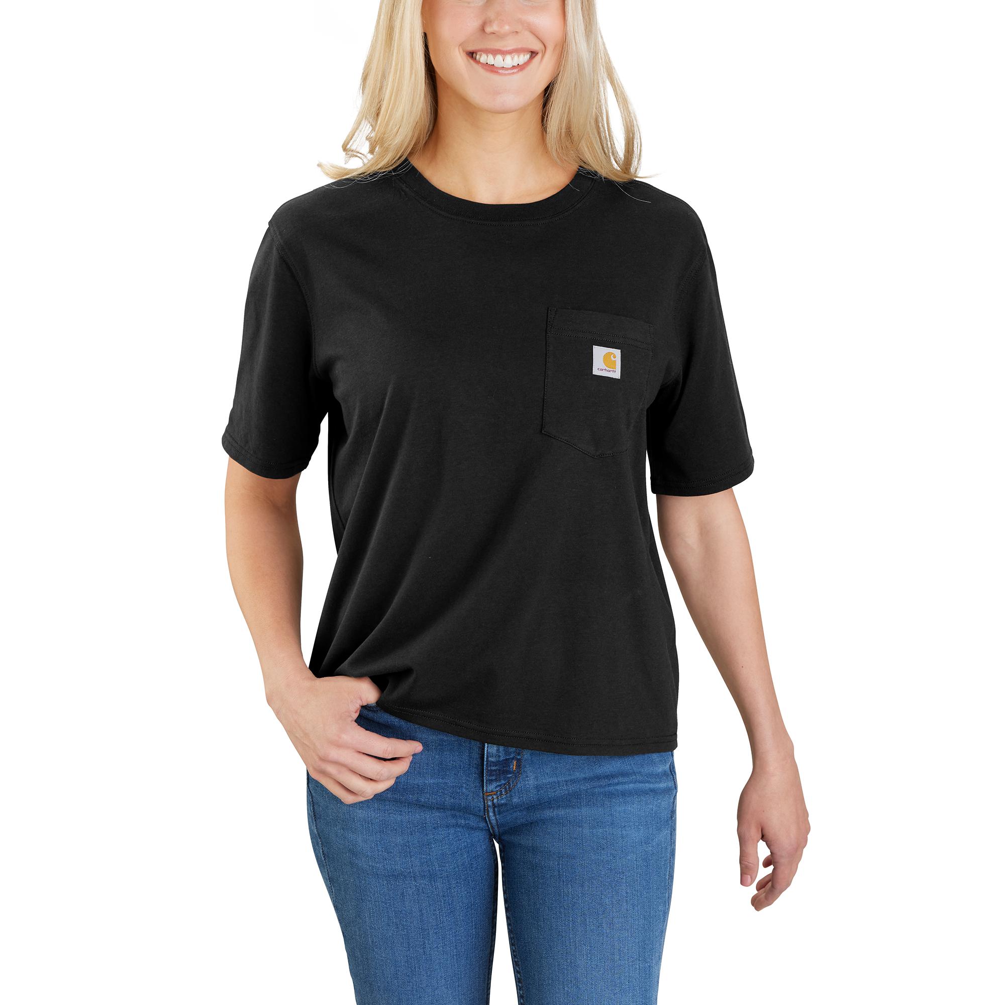 Carhartt 106122-N04SREG Women's Black Jersey Short sleeve T-shirt ( Small )