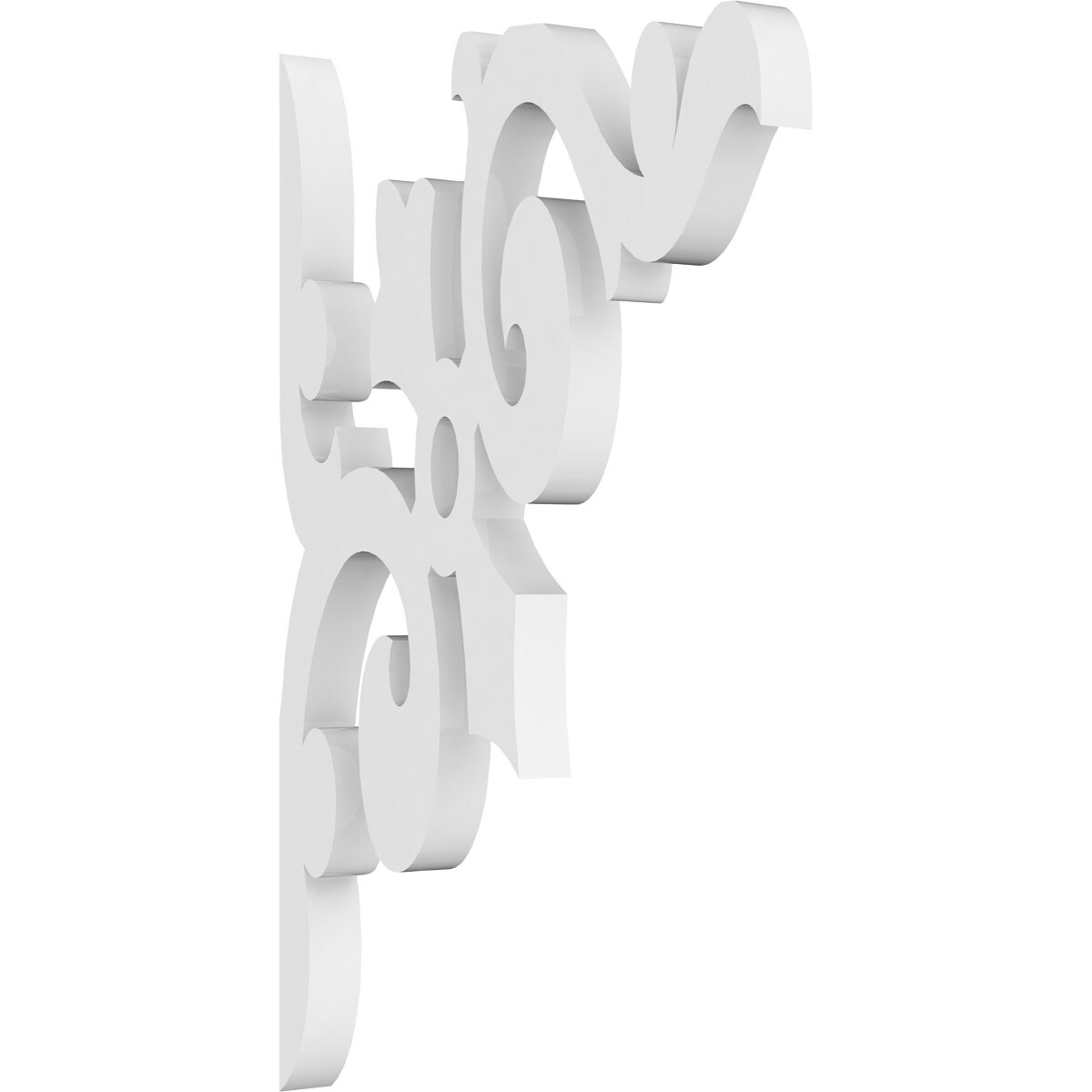 Ekena Millwork BKTP01X05X09WH Whitman 5/8-in x 5-1/2-in x 9-in Off-white PVC Standard bracket
