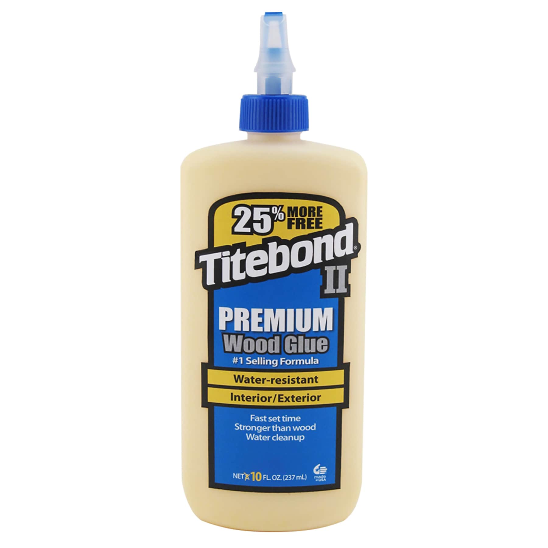 Titebond II Premium Wood Glue Yellow, Interior/Exterior Wood Adhesive  (Actual Net Contents: 4-fl oz)