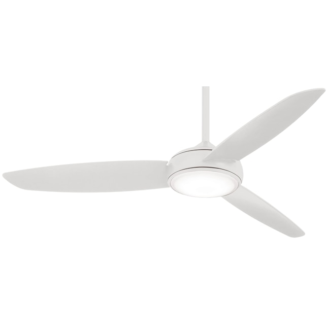 Minka Aire Concept Iv 54 In White Led, White Ceiling Fan With Light And Remote Control