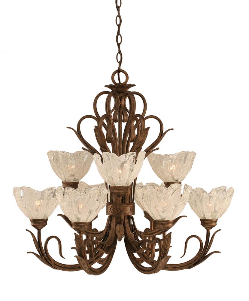  LWTK010803 Divina 1-Light Bronze Transitional Dry Rated Chandelier