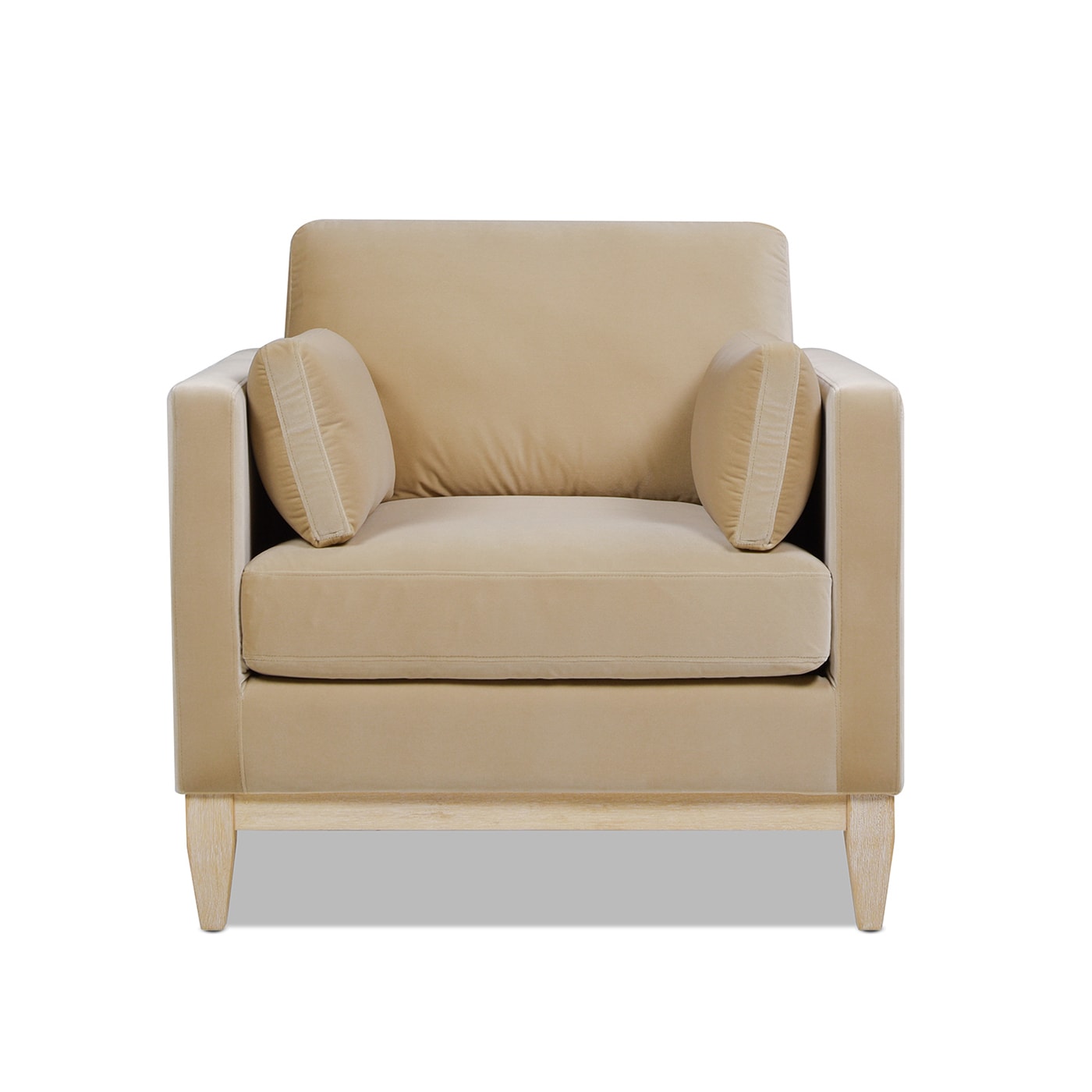 Jennifer Taylor Home 64110-1-V042 Knox Farmhouse Fawn Brown Velvet Accent Chair
