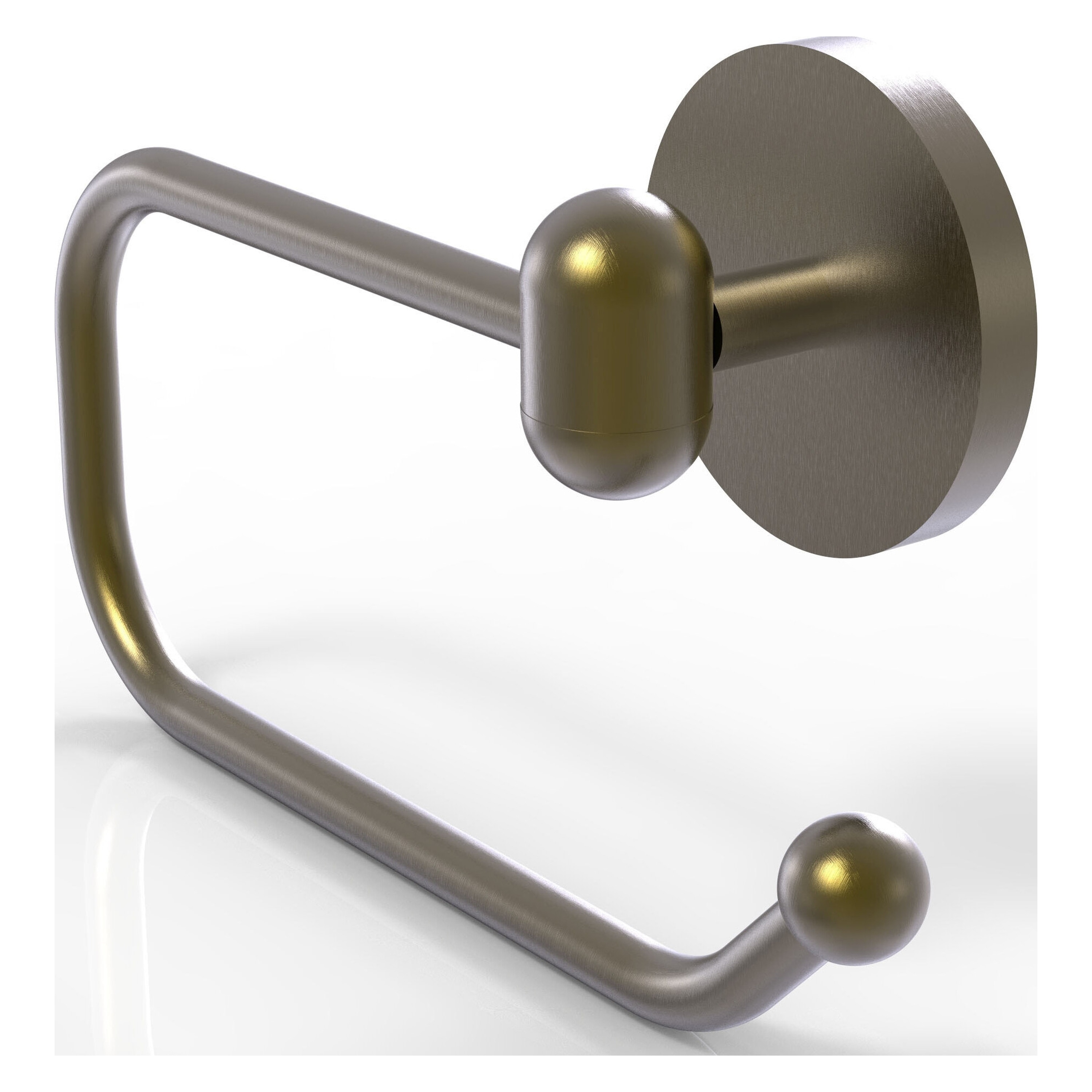 Allied Brass TA-24E-ABR Tango Antique Brass Wall mount Single post Toilet Paper Holder 1 -Rolls