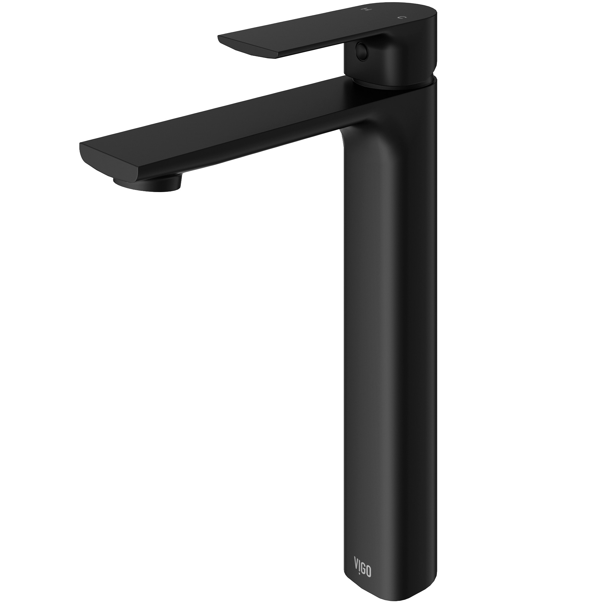 VIGO VG03027MB Norfolk Matte black Vessel 1-handle WaterSense High-arc Commercial/Residential Handle Bathroom Sink Faucet
