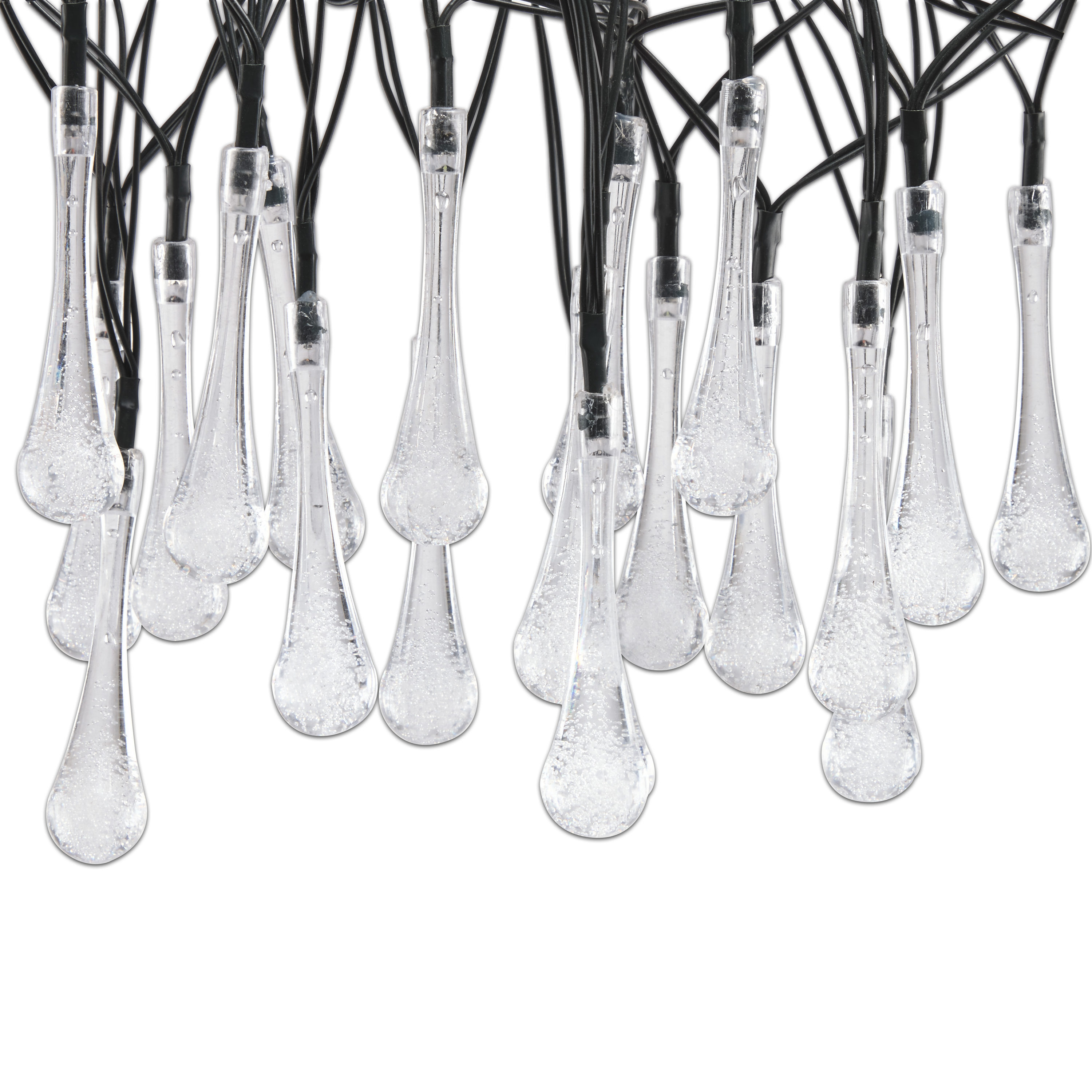 Alpine Corporation QMC198SLR-2 19-ft Solar Multicolor Outdoor String Light with 20 Multicolor -Light LED Novelty Bulbs