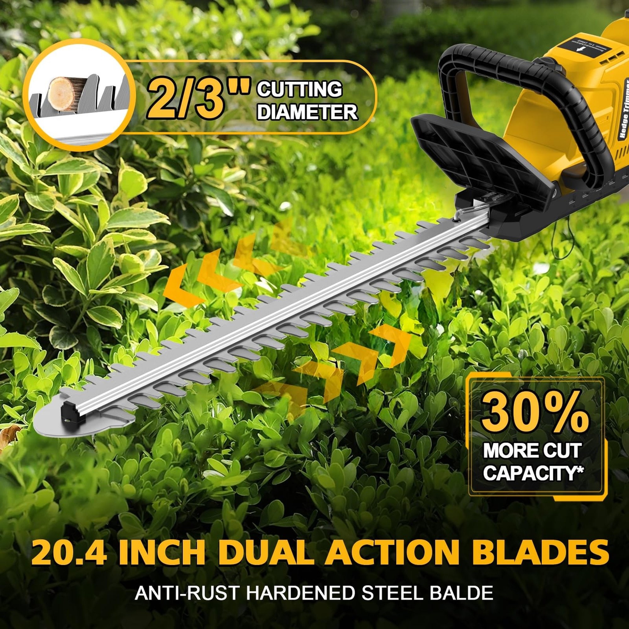 Numhew NHBEN409169 Cordless-Hedge-Trimmers - View #3